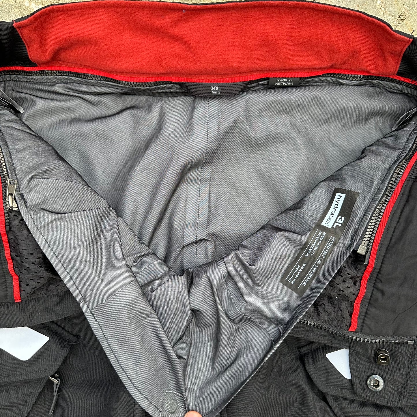 Rev'It Motorcycle Pants Black Hydratex 3L Weatherproof Rider Gear EUC XL