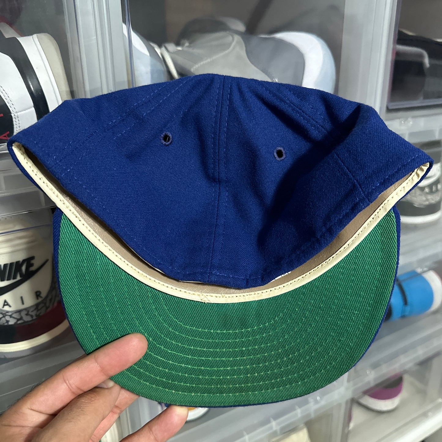 Vintage New Era Pro Model Los Angeles Dodgers Hat Leather Band Size 7 1/2