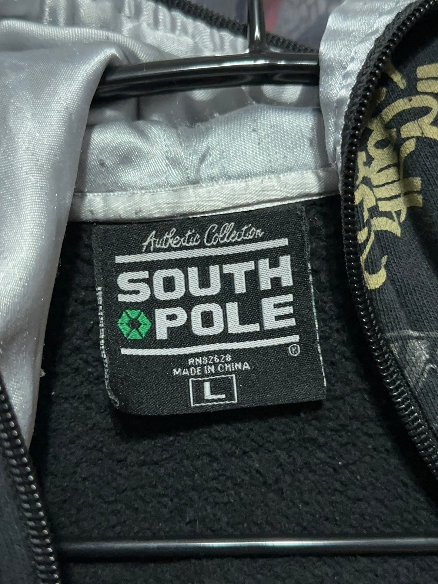Vintage Y2K South Pole All Over Print Graffiti Full Zip Hoodie Large