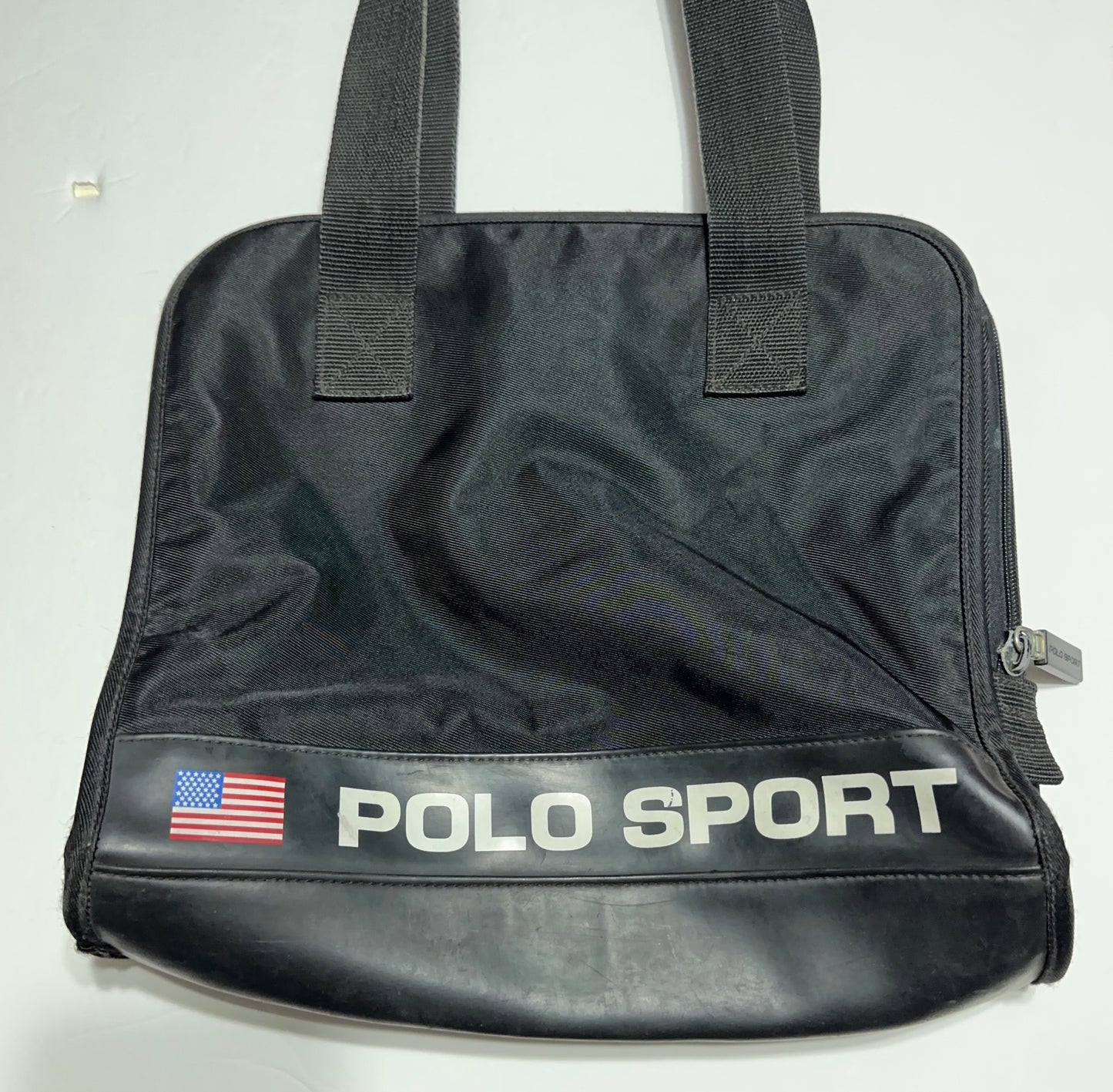 Vintage Polo Sport Zipper Messenger Tote Bag
