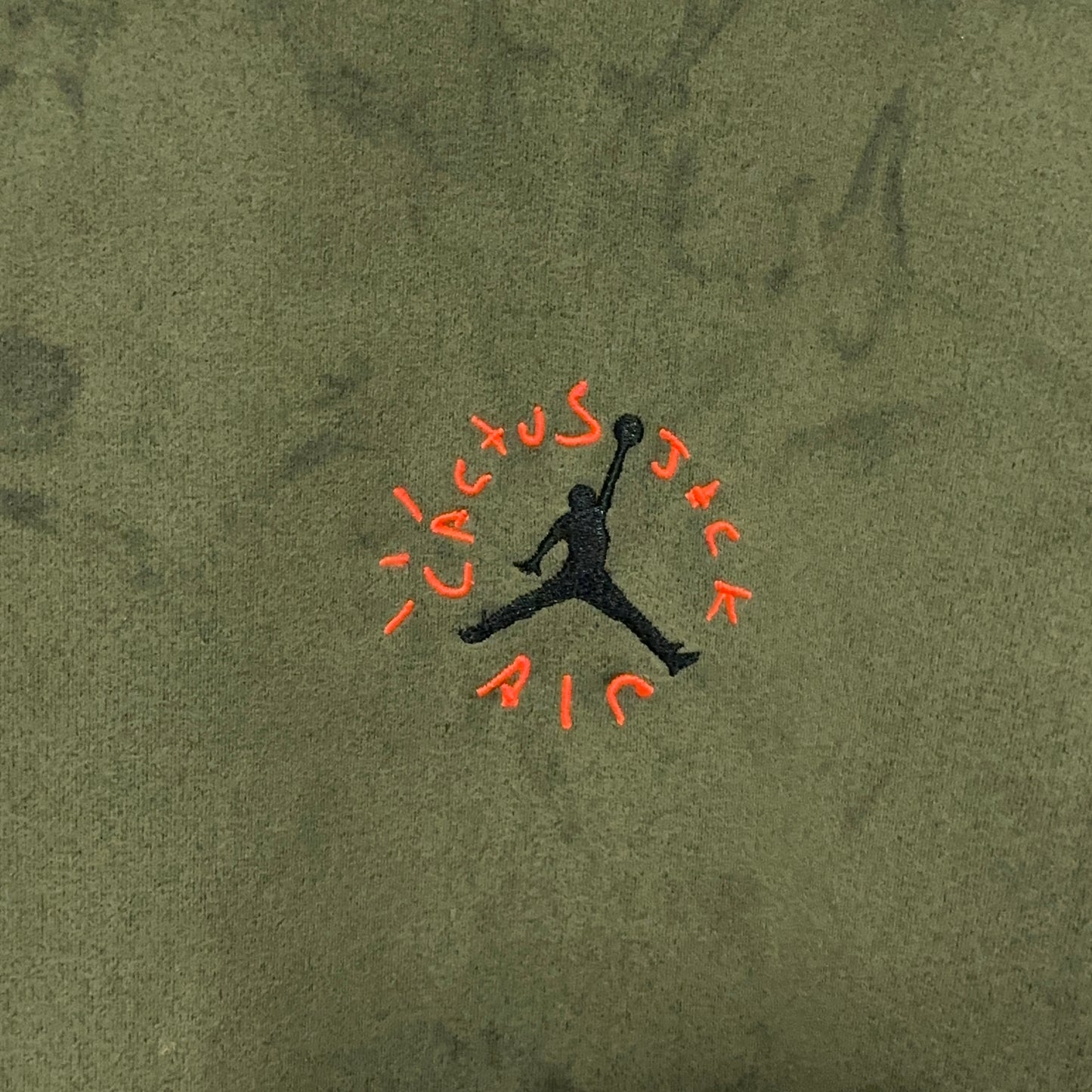Travis Scott x Air Jordan Cactus Jack Embroidered Olive Tee Large