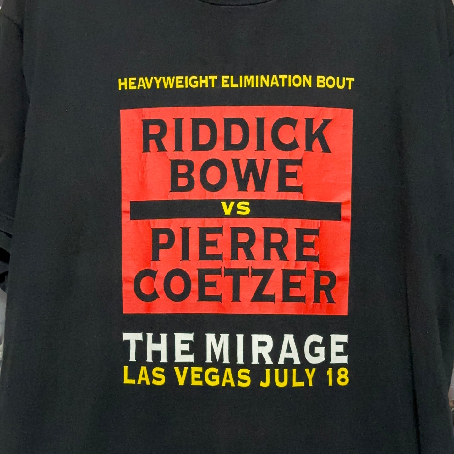 Vintage 90s Riddick Bowe vs Pierre Coetzer Heavyweight Boxing Tee XL