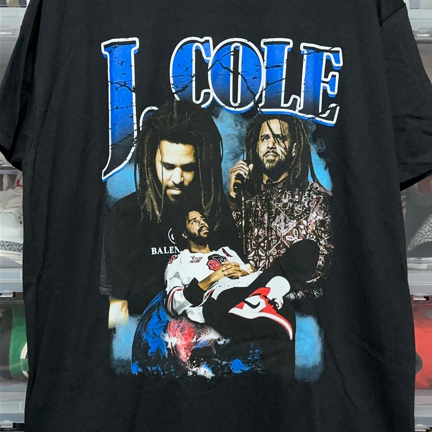 J Cole Photo Graphic Rap Tee XL
