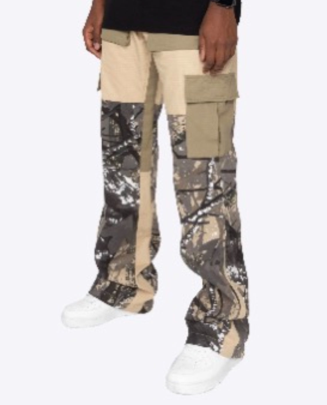 EPTM x Dave East Camouflage Cargo Pants XXL Flare Fit