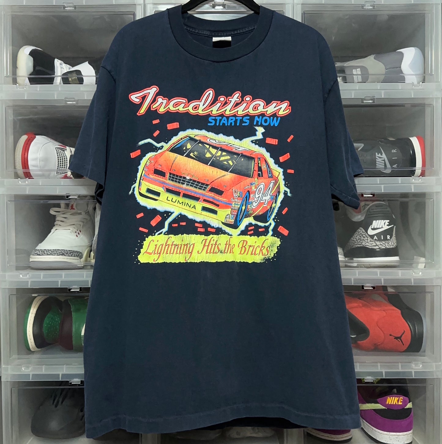Vintage 90s NASCAR Racing Tradition Starts Now Graphic Tee XL