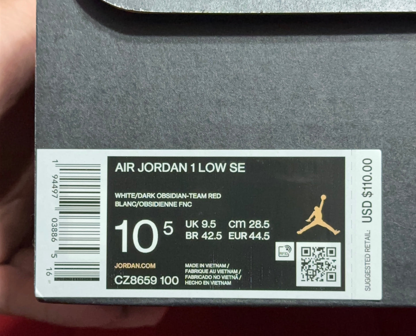 Nike Air Jordan Retro 1 Low SE Nothing But Net 2020 Size 10.5 CZ8659-100
