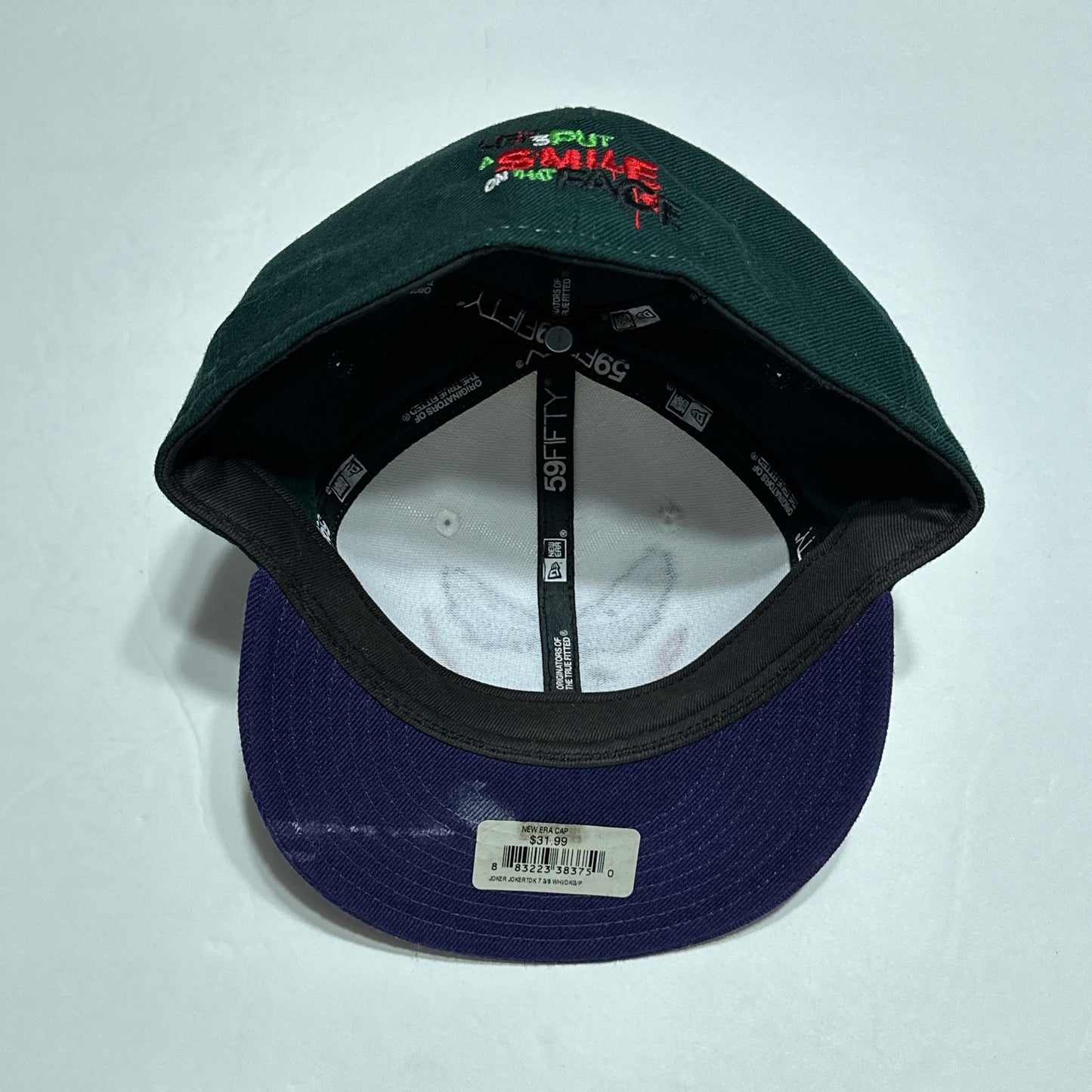 New Era Joker Hat Fitted Mens 7 3/8 59FIFTY The Dark Knight Batman Movie