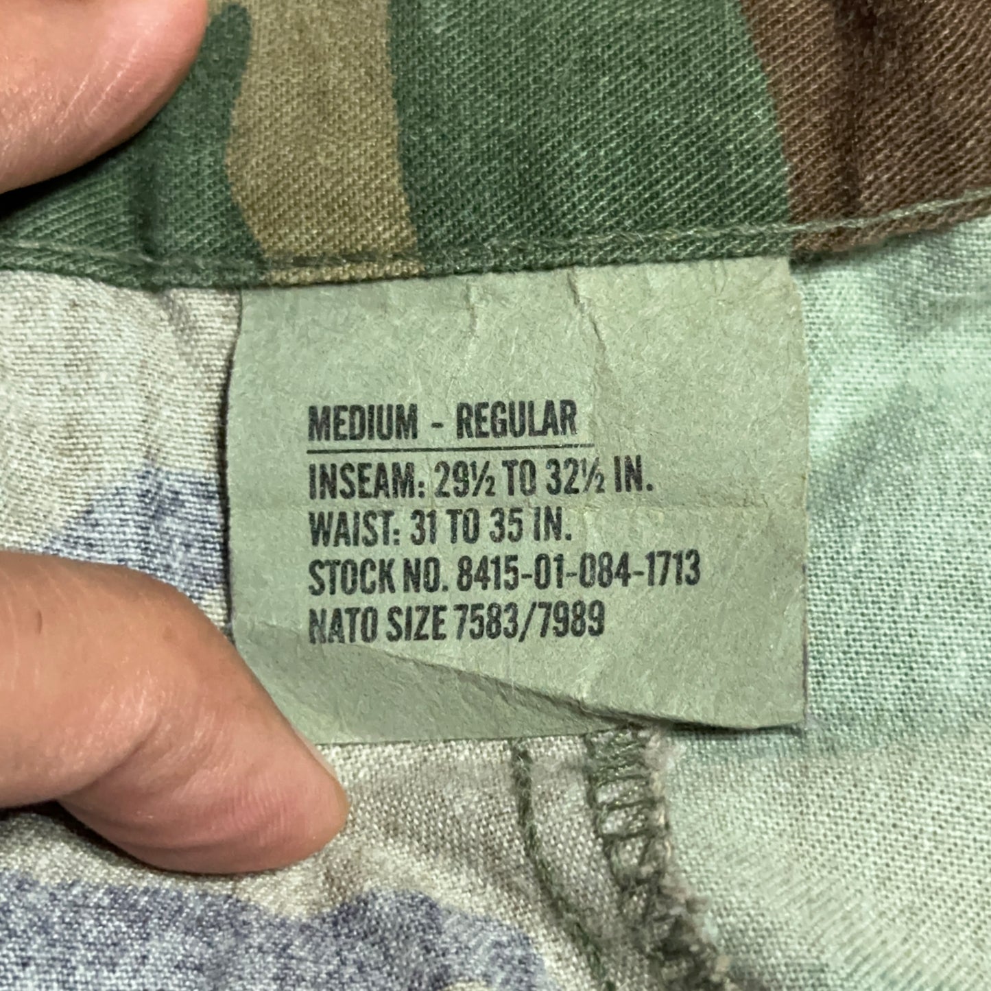 2000s Military Woodland Camo Cargo Pants Size Medium