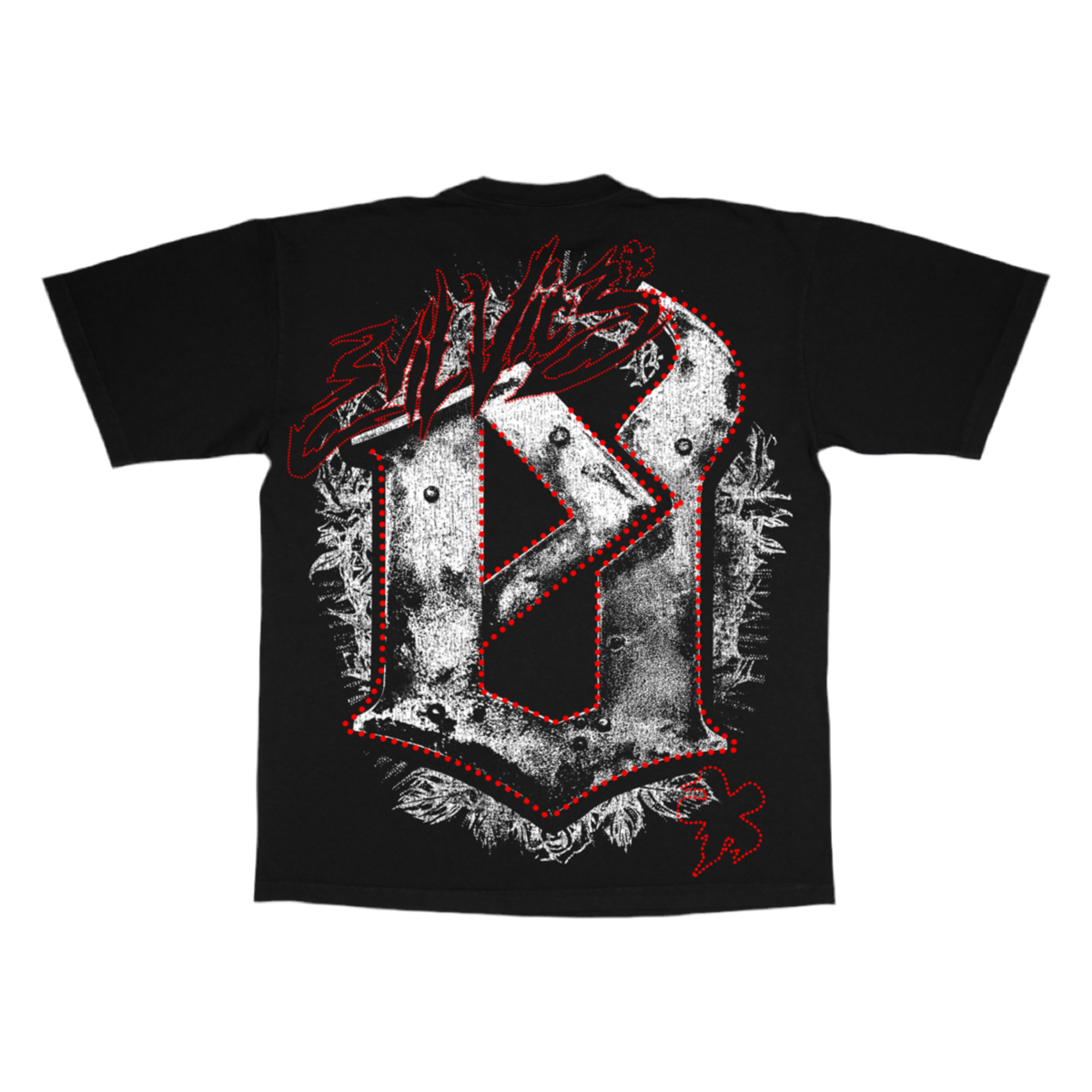 Evil Vice Thorn Skull Graphic Tee Large