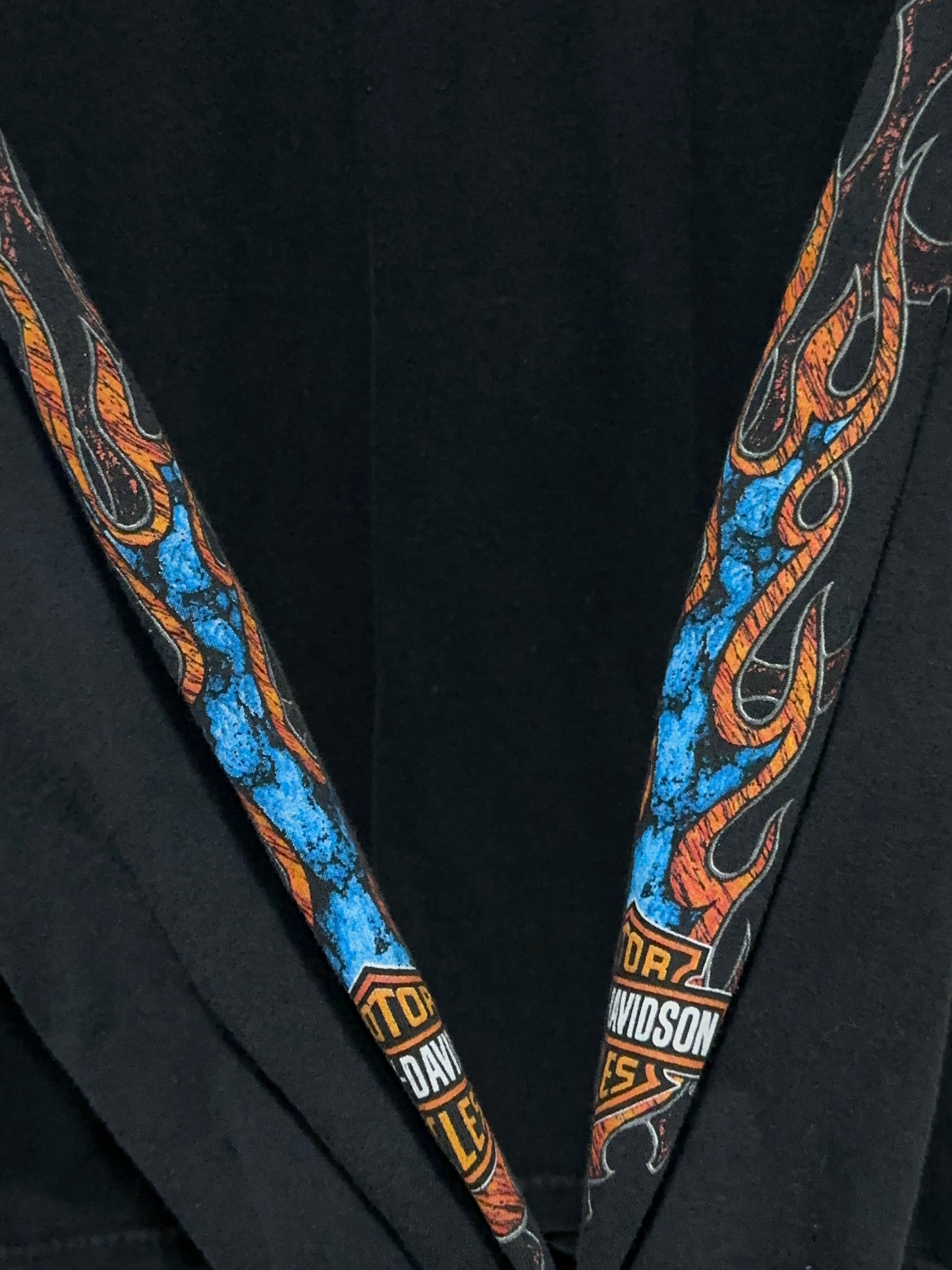 Harley Davidson Texas Flames Eagle Long Sleeve Tee Large