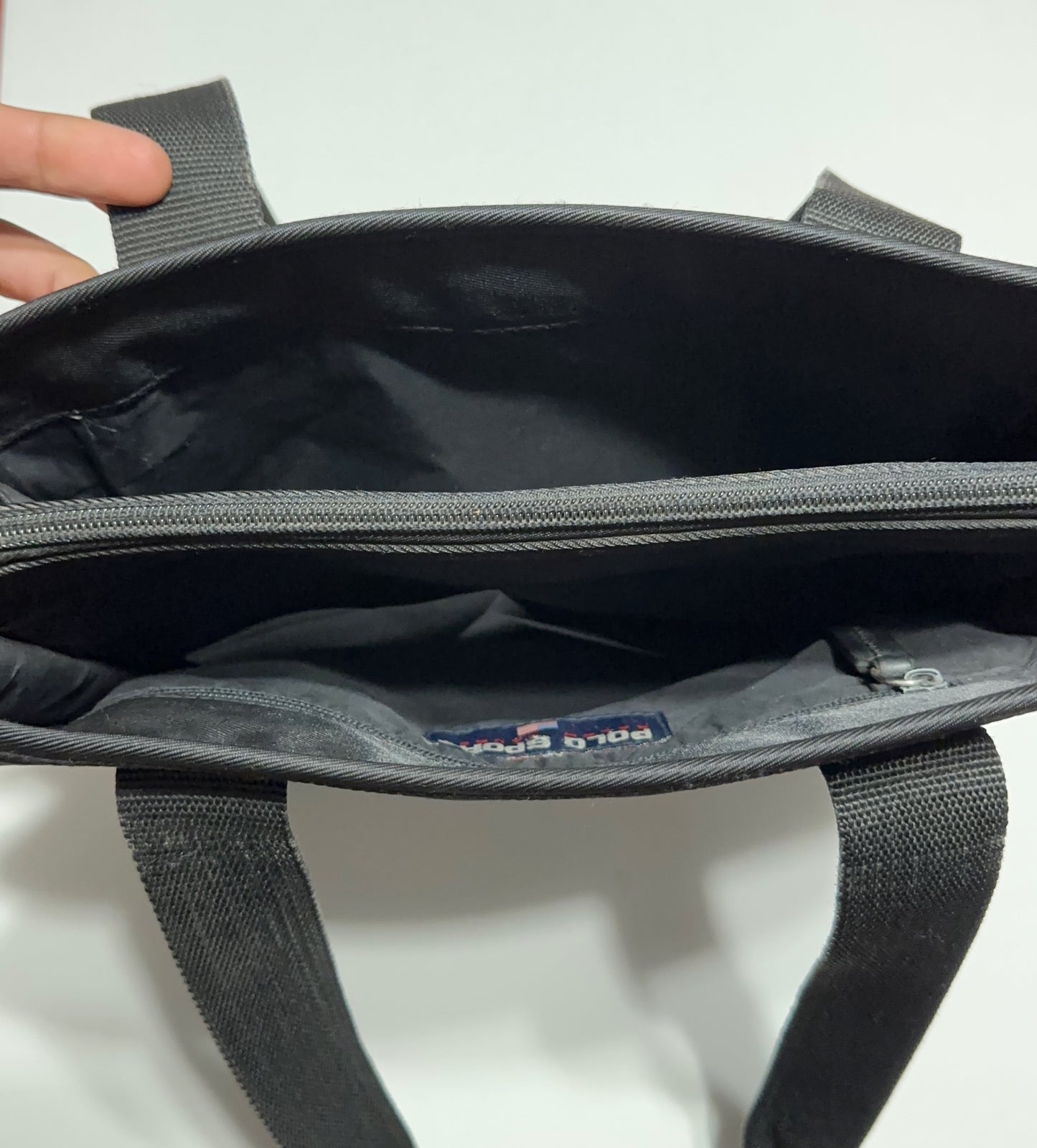 Vintage Polo Sport Zipper Messenger Tote Bag