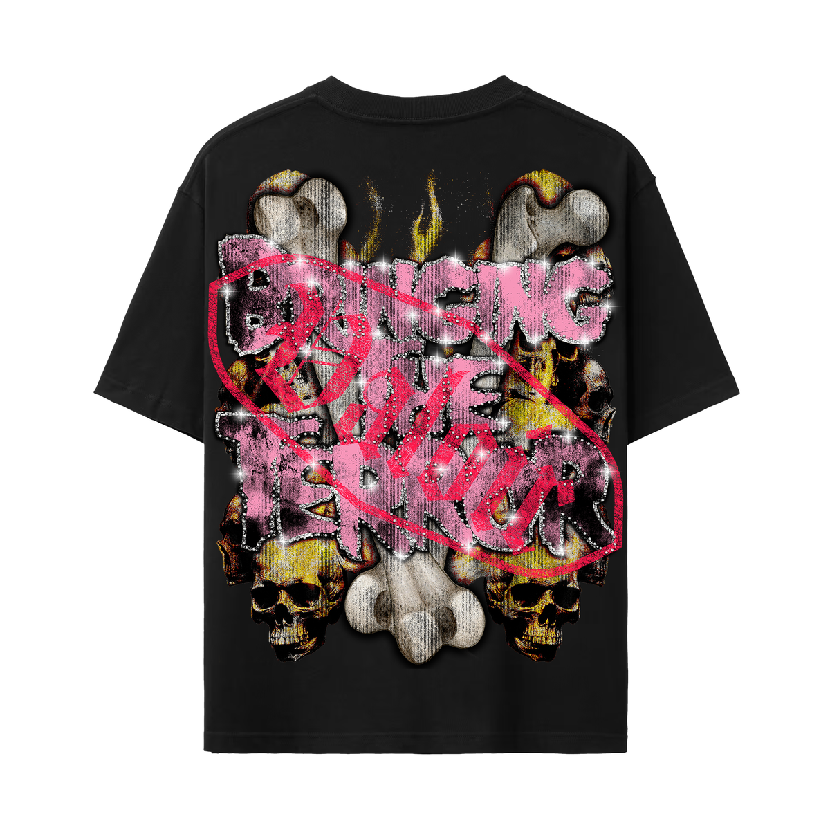 VALOIR MADE DISTURBED RHINESTONE TEE