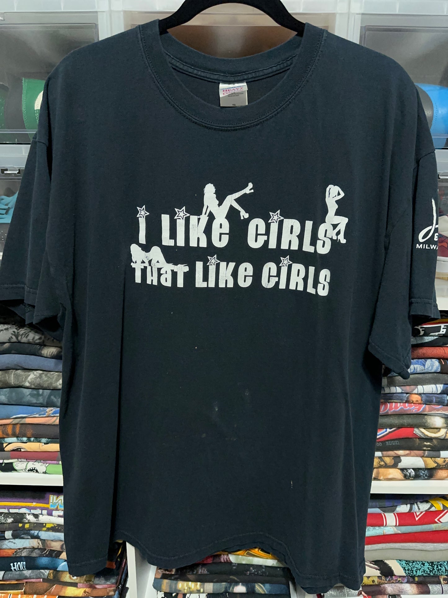 Y2K I Like Girls Adult Humor Tee XL