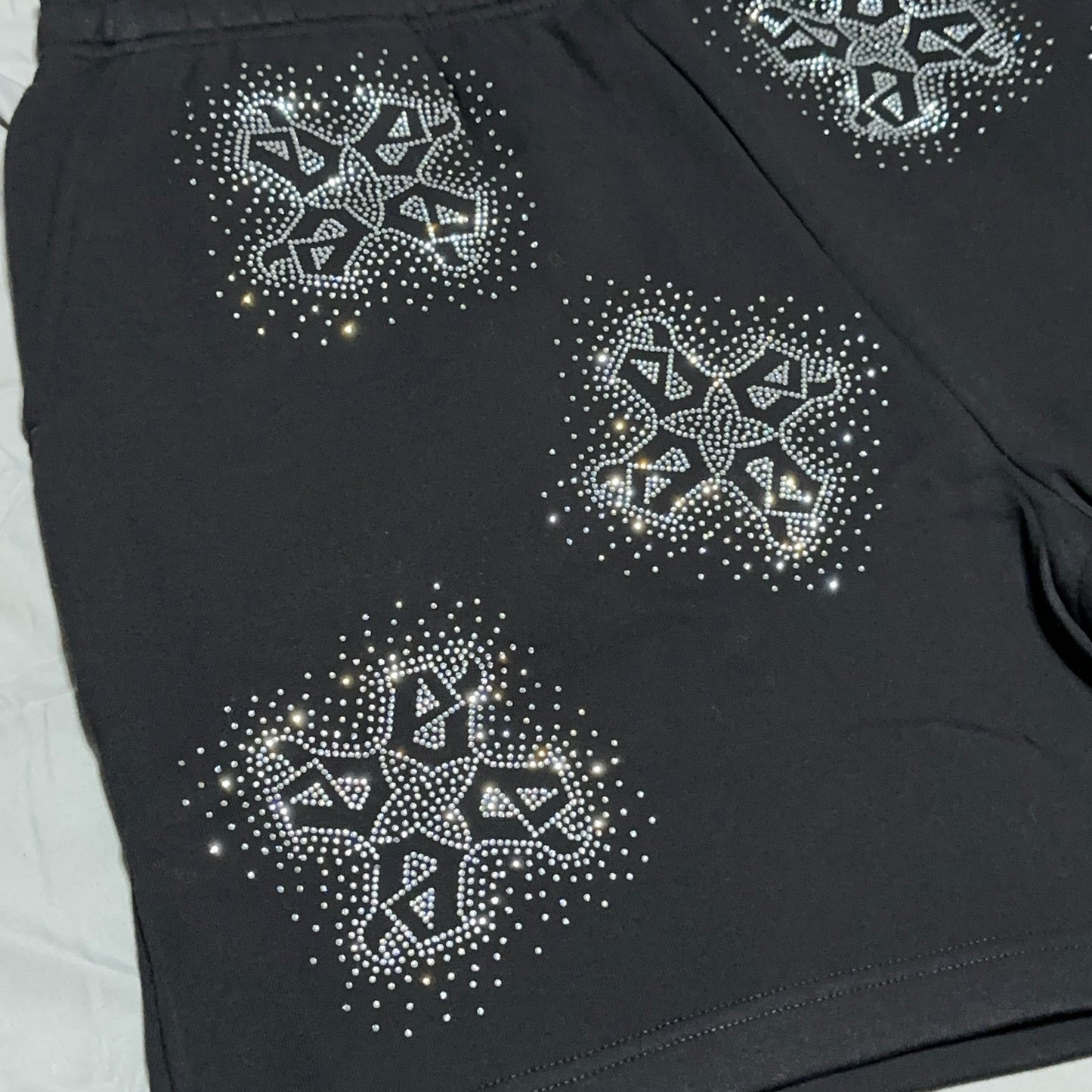 Evil Vice Rhinestone Dust Shorts XXL