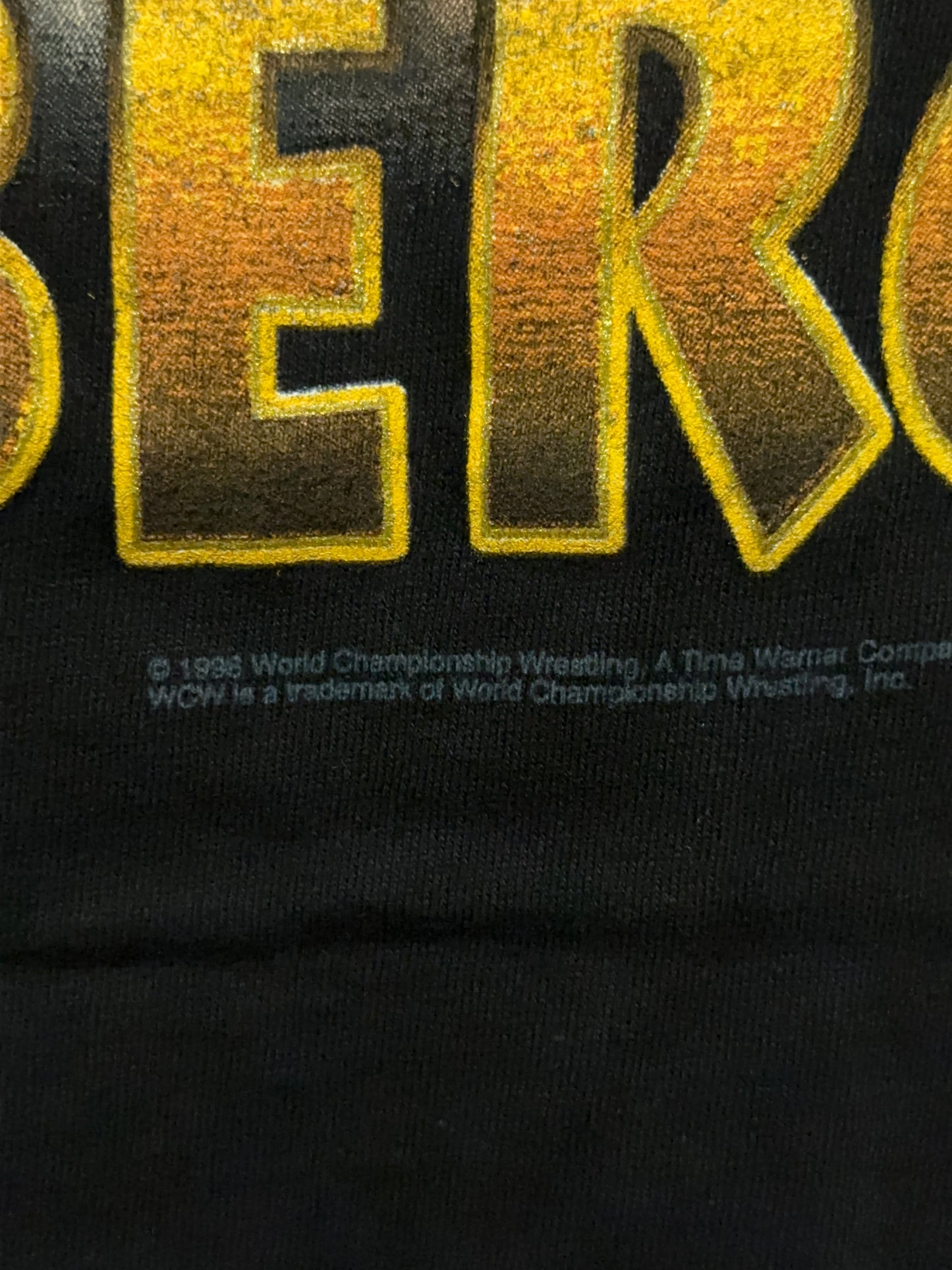 90s WCW Goldberg Big Graphic Wrestling Tee Large