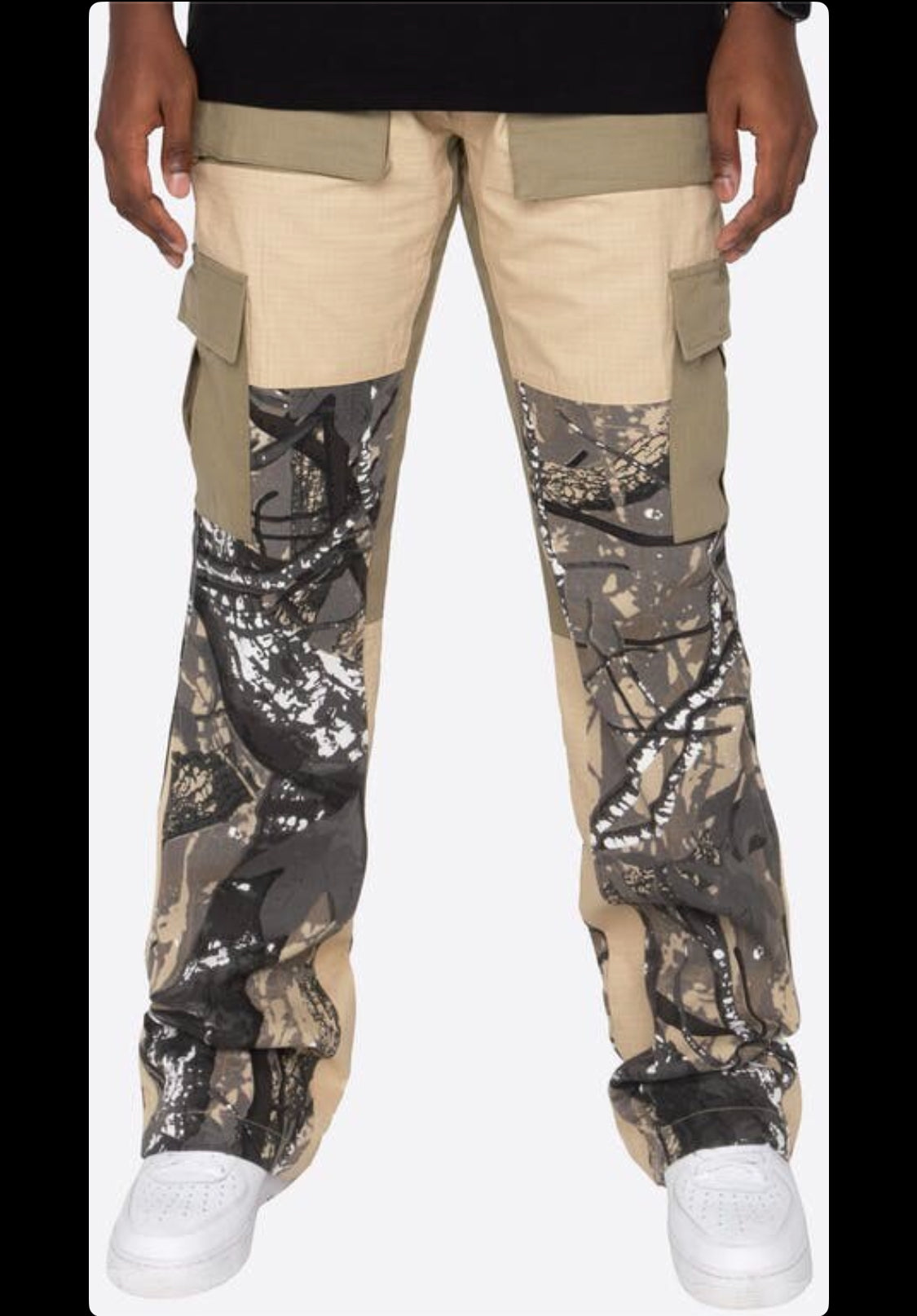 EPTM x Dave East Camouflage Cargo Pants XXL Flare Fit