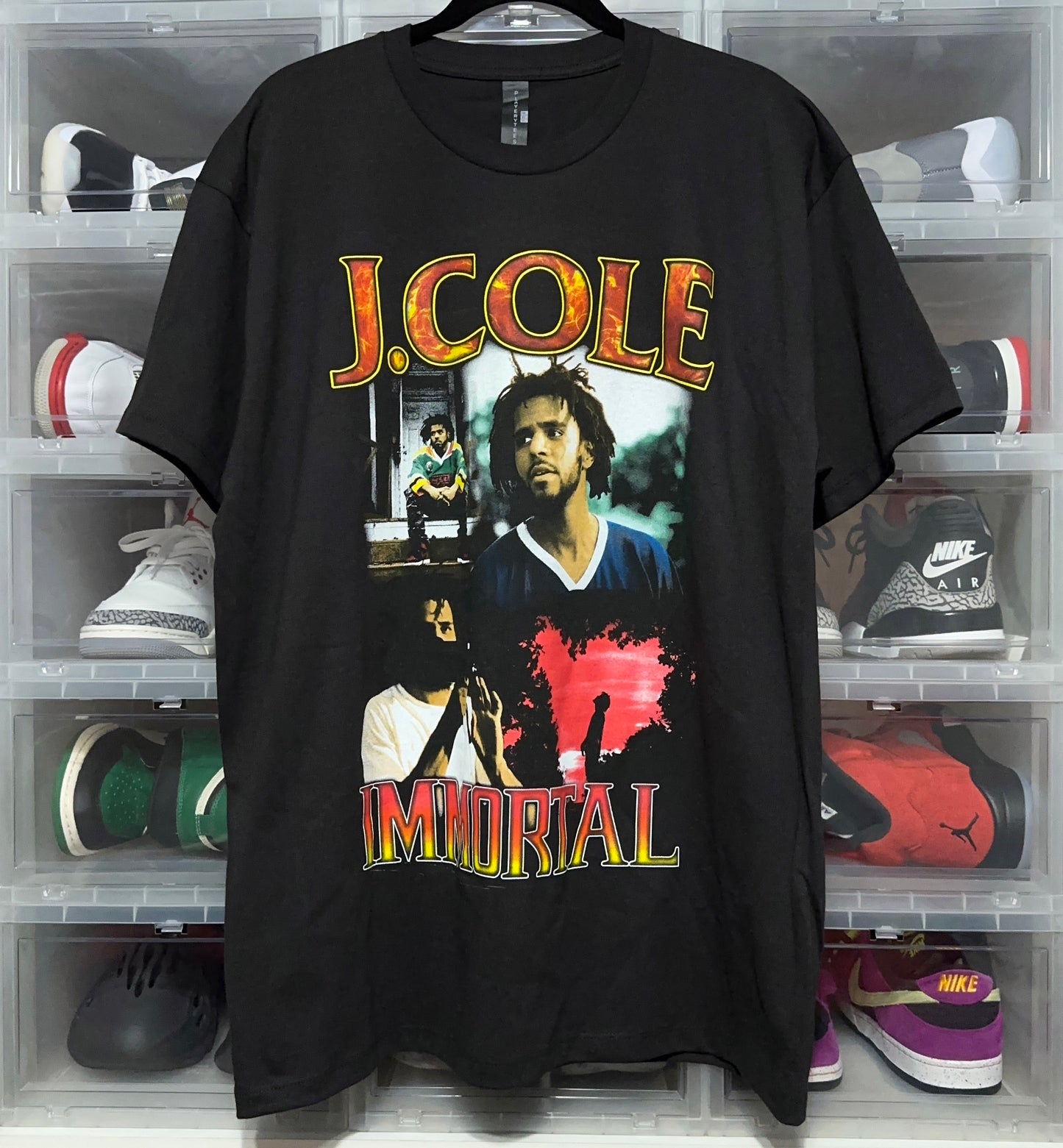 J Cole Immortal Photo Graphic Rap Tee XL