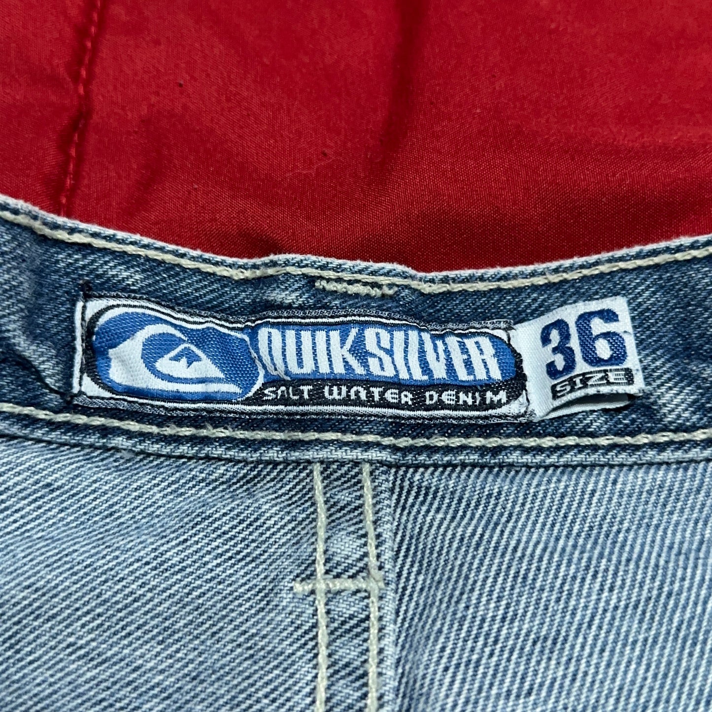 Vintage Y2K Quiksilver Loose Fit Wide Leg Baggy Jeans Size 36