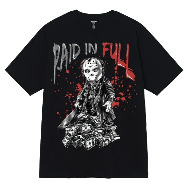 PAID IN FULL JASON MASK TEE BLACK