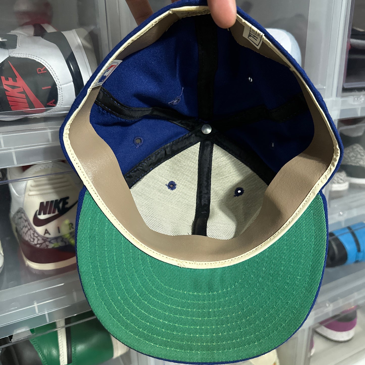 Vintage New Era Pro Model Los Angeles Dodgers Hat Leather Band Size 7 1/2