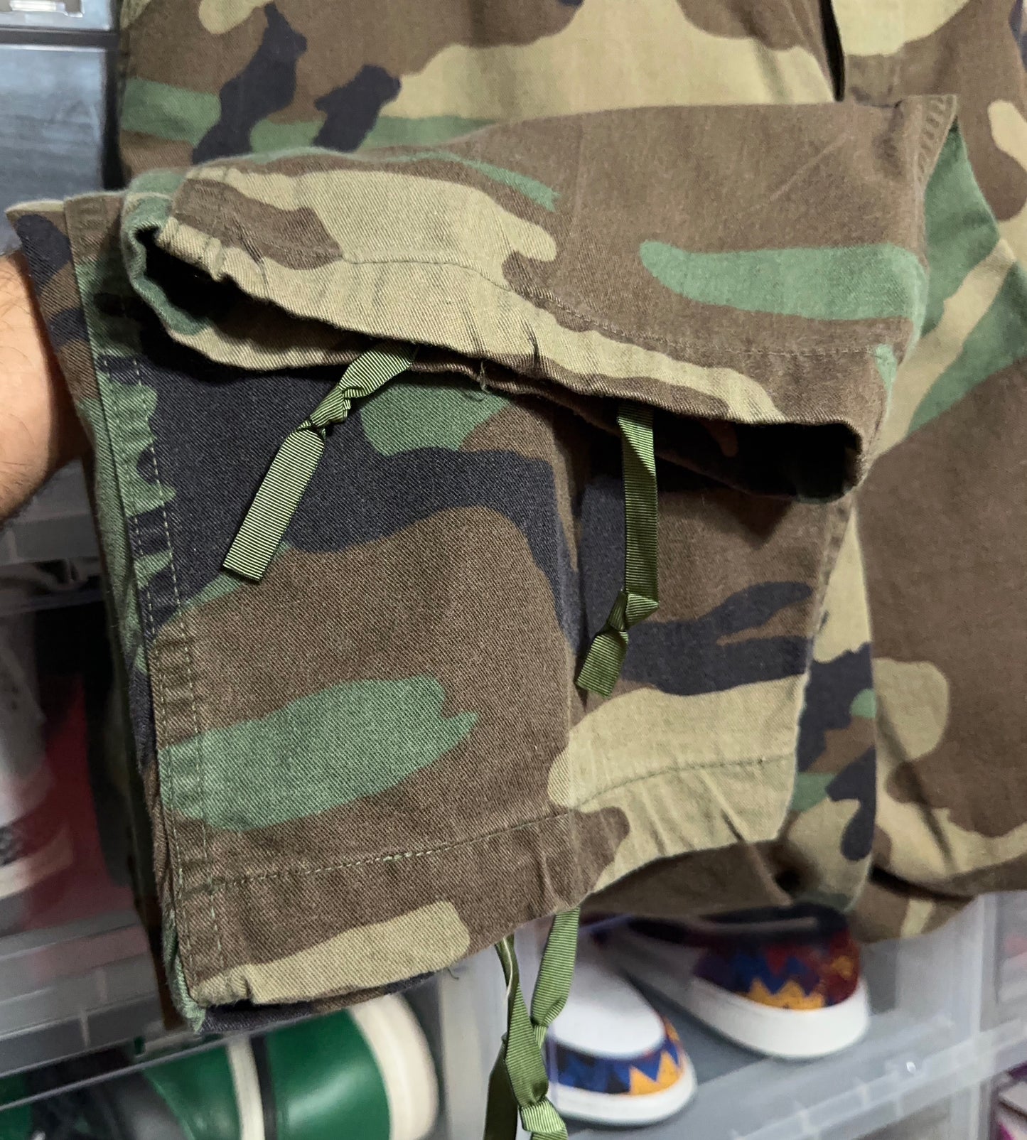 2000s Military Woodland Camo Cargo Pants Size Medium