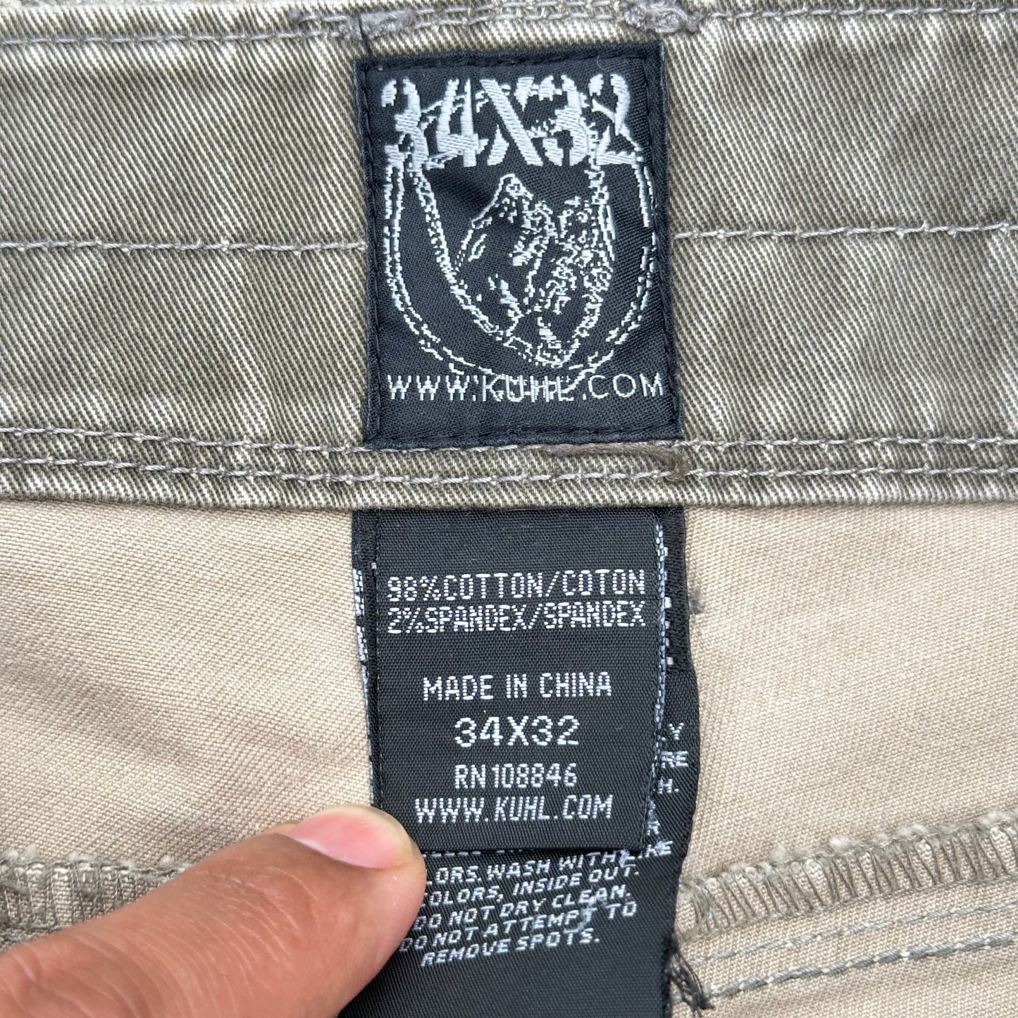 Kuhl Rydr Pants 34x32 Vintage Patina Dye Hiking Ryder Outdoors