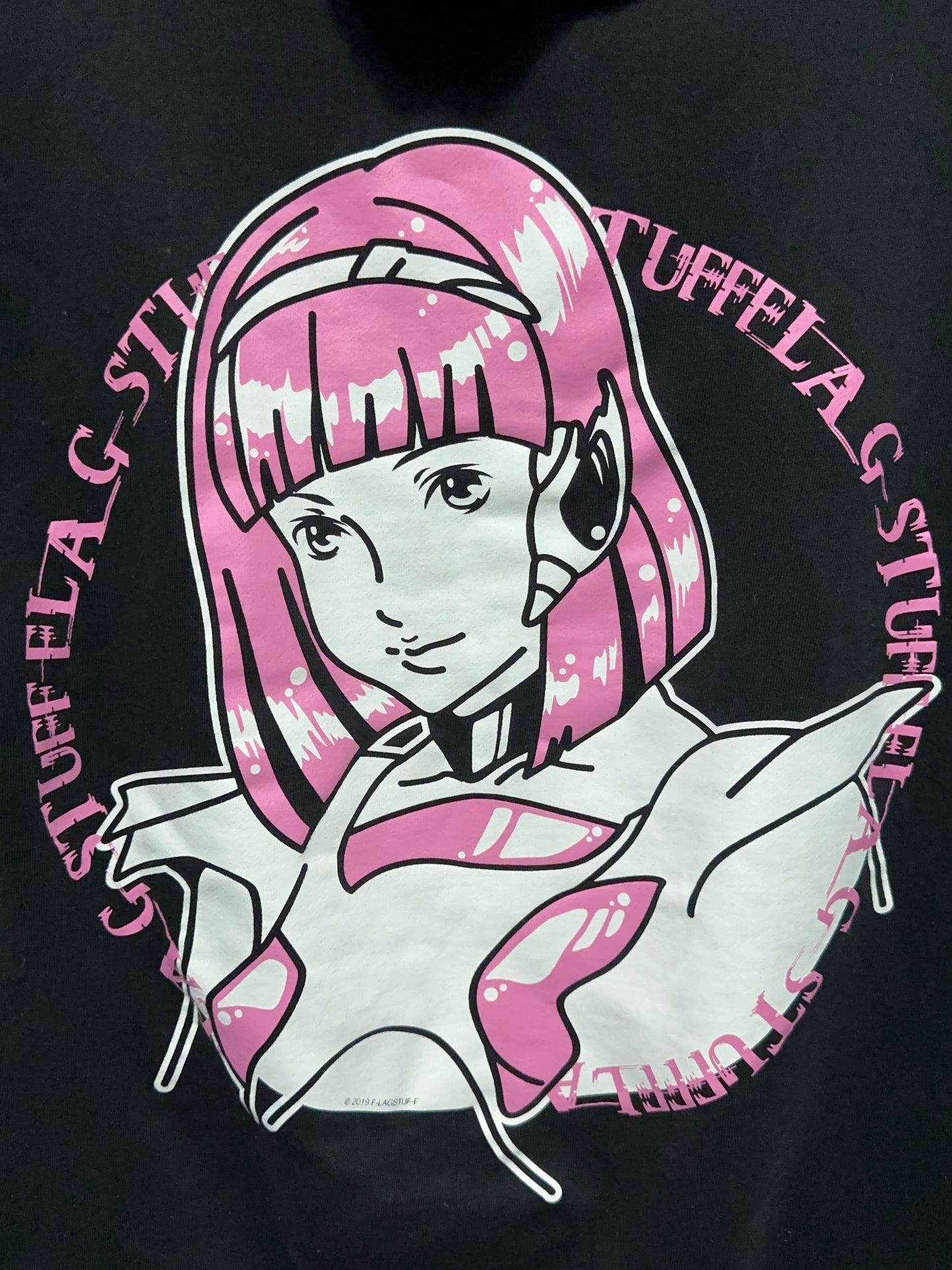 Beams x Flagstuff Anime Girl Collab Hoodie XL