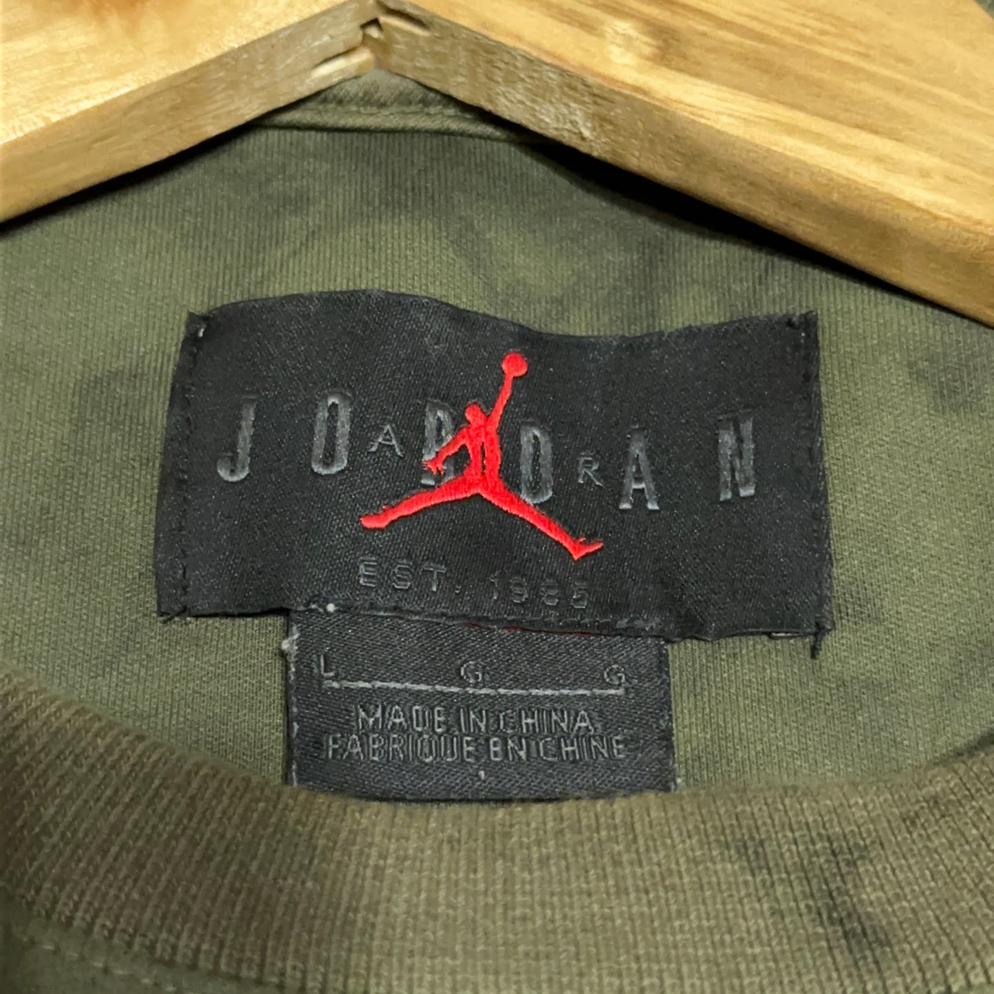 Travis Scott x Air Jordan Cactus Jack Embroidered Olive Tee Large
