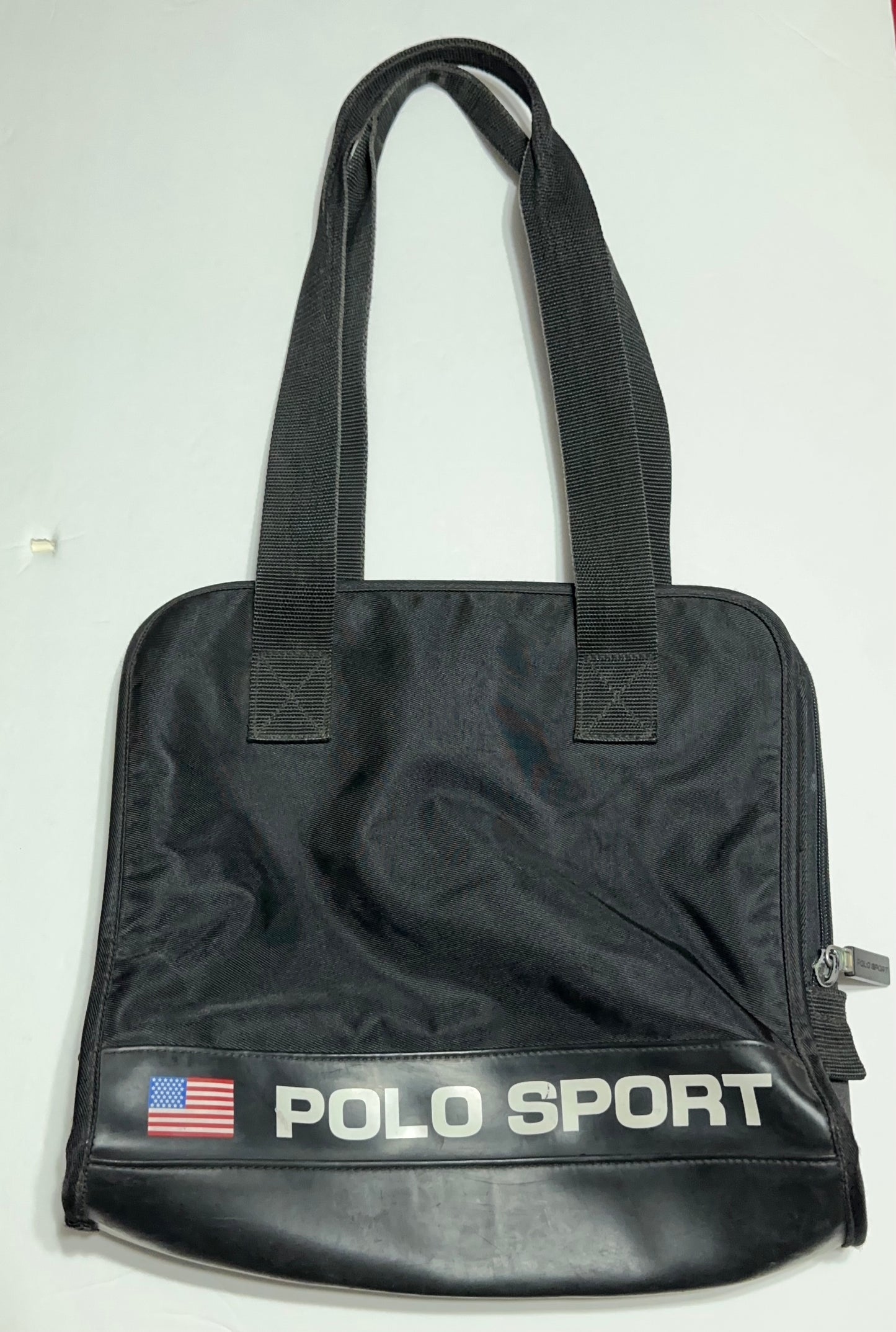 Vintage Polo Sport Zipper Messenger Tote Bag