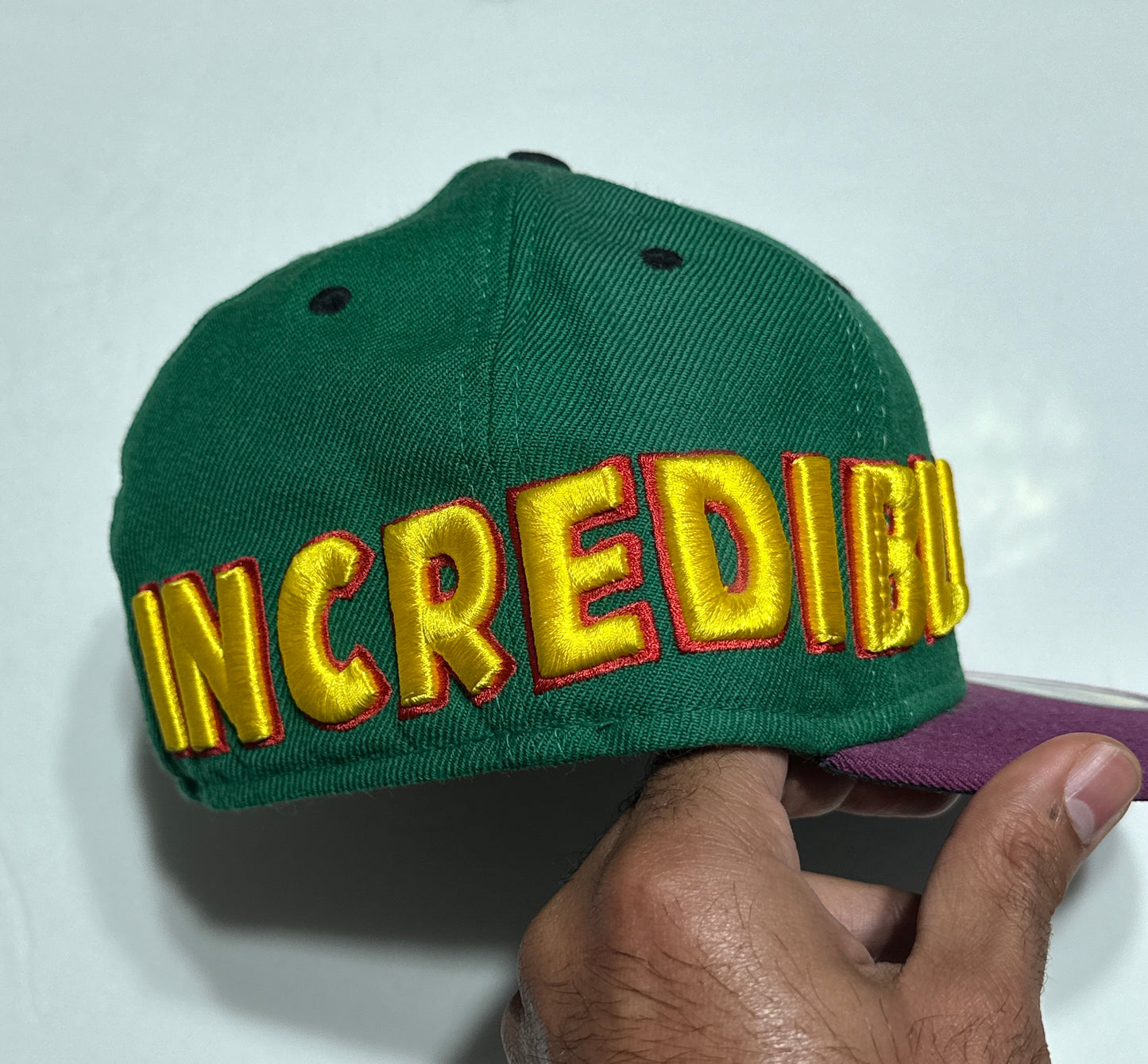 New Era Marvel Incredible Hulk Hat Cap Fitted Mens 7 3/8 59Fifty Comic 2008 VTG