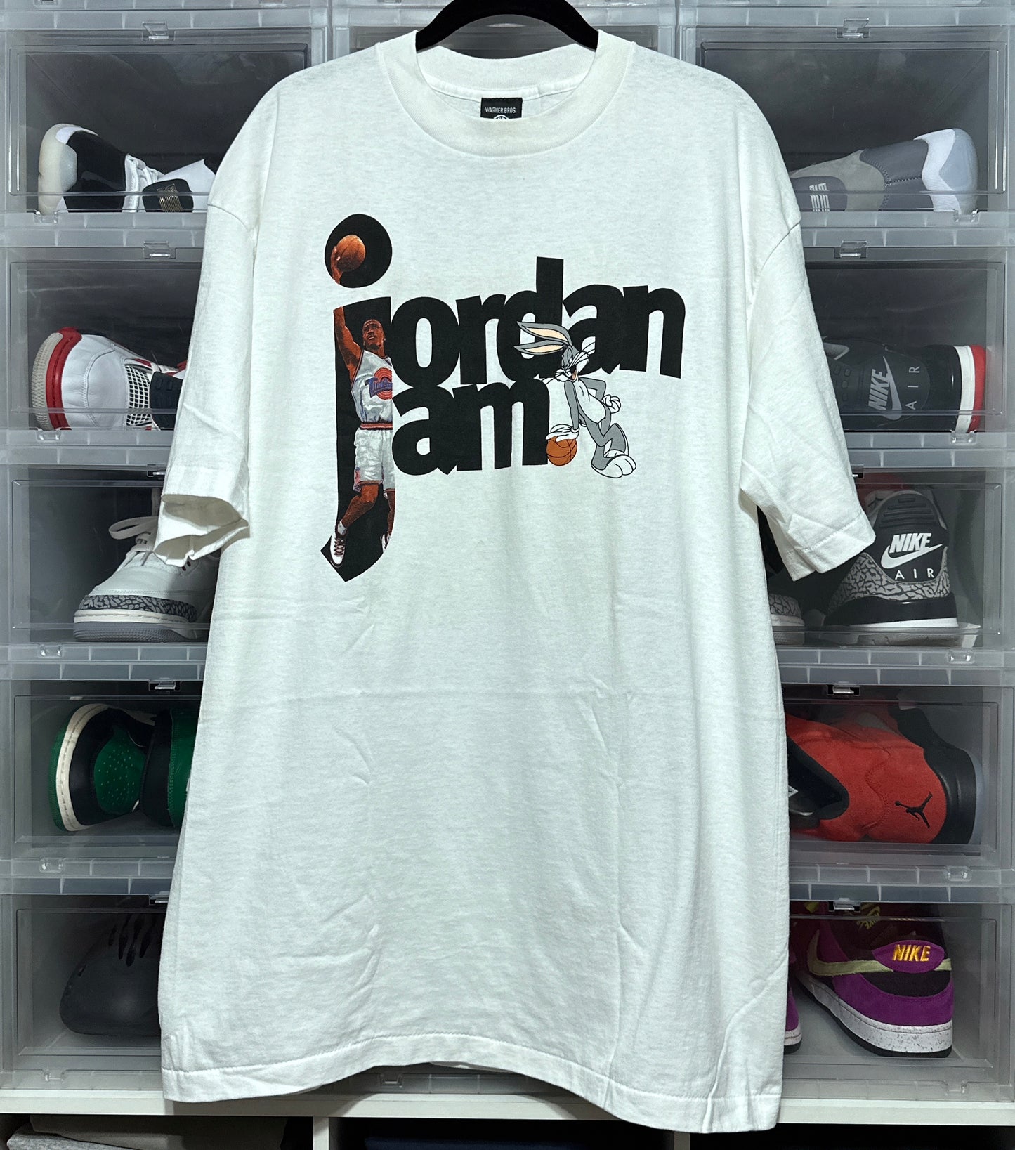 Vintage 90s Space Jam Michael Jordan Bugs Bunny Jordan Jam Graphic Tee XL