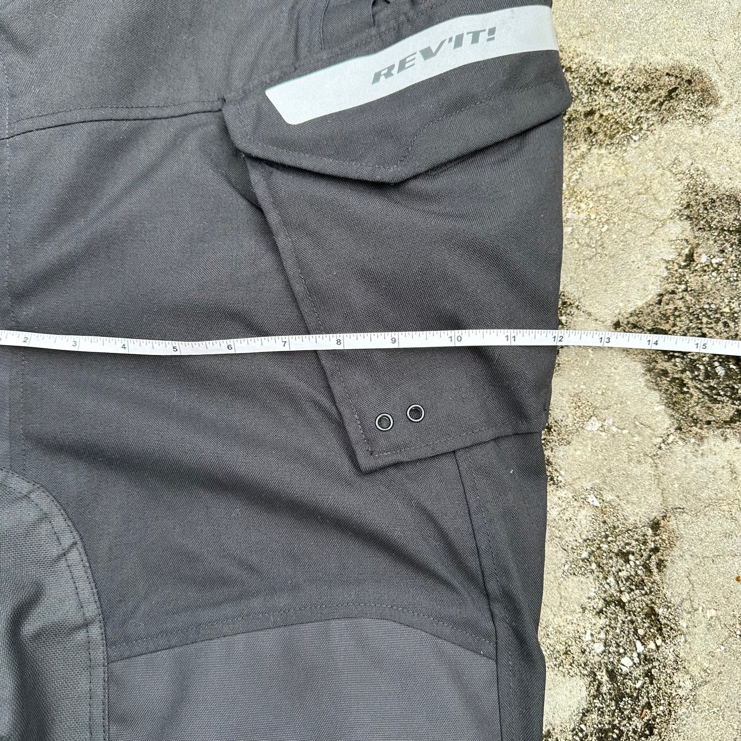 Rev'It Motorcycle Pants Black Hydratex 3L Weatherproof Rider Gear EUC XL