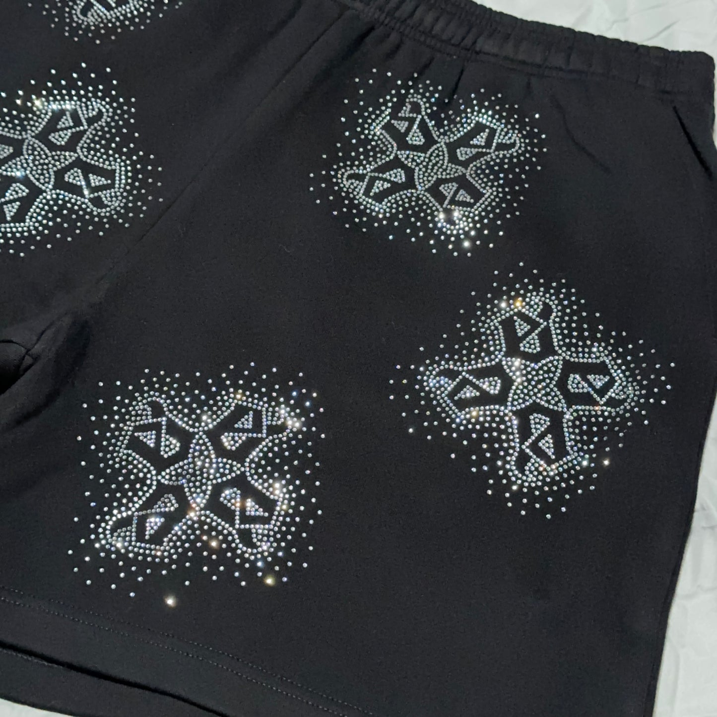 Evil Vice Rhinestone Dust Shorts XXL