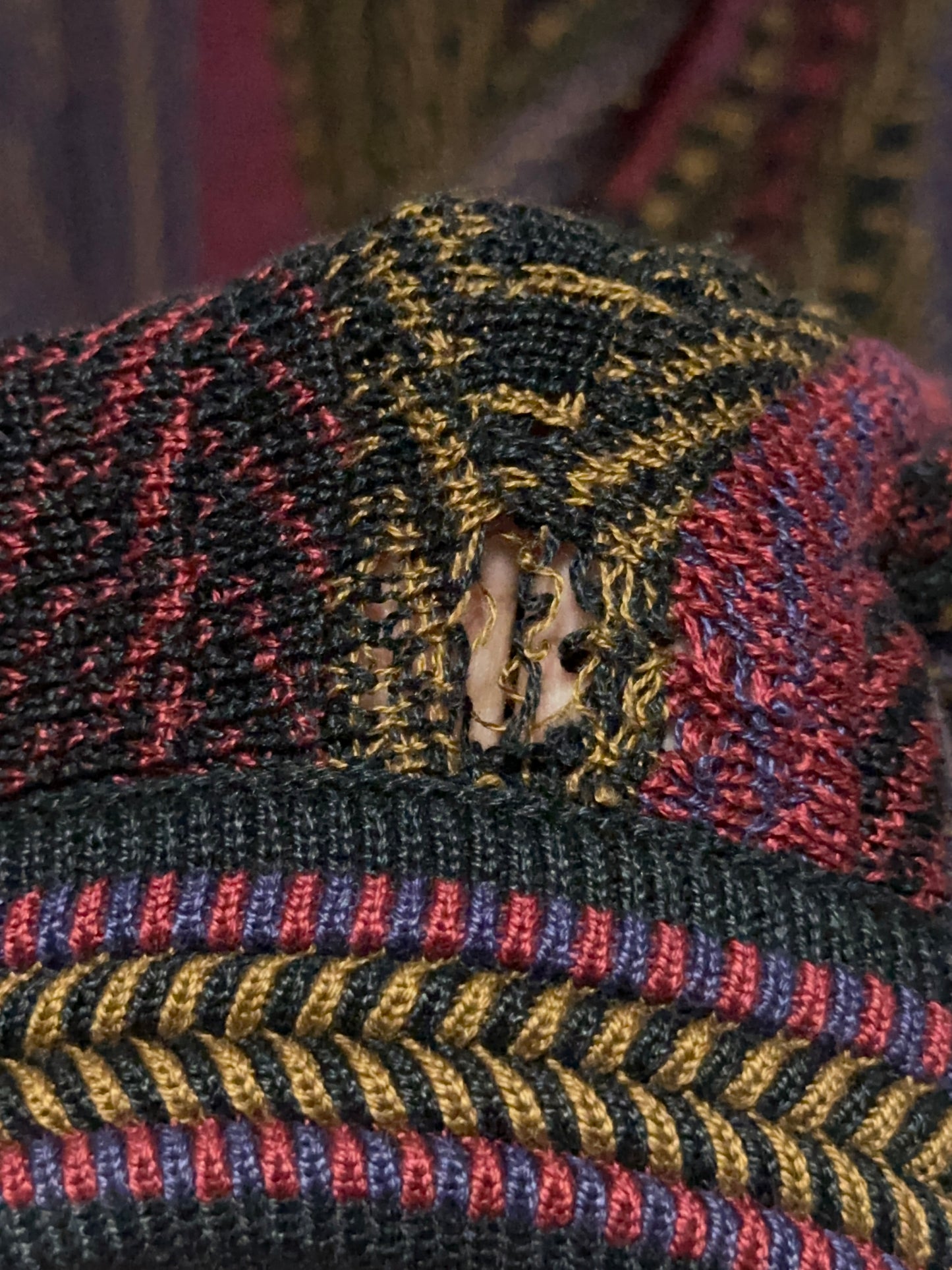 Vintage Tundra Coogi Style 3D Knit Sweater Large