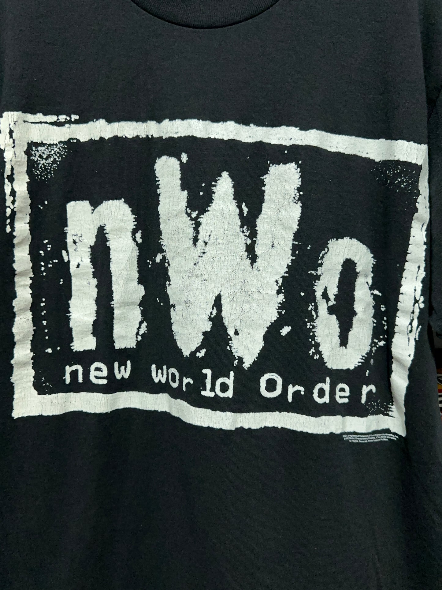 Vintage 90s WCW NWO Big Logo Graphic Tee Large