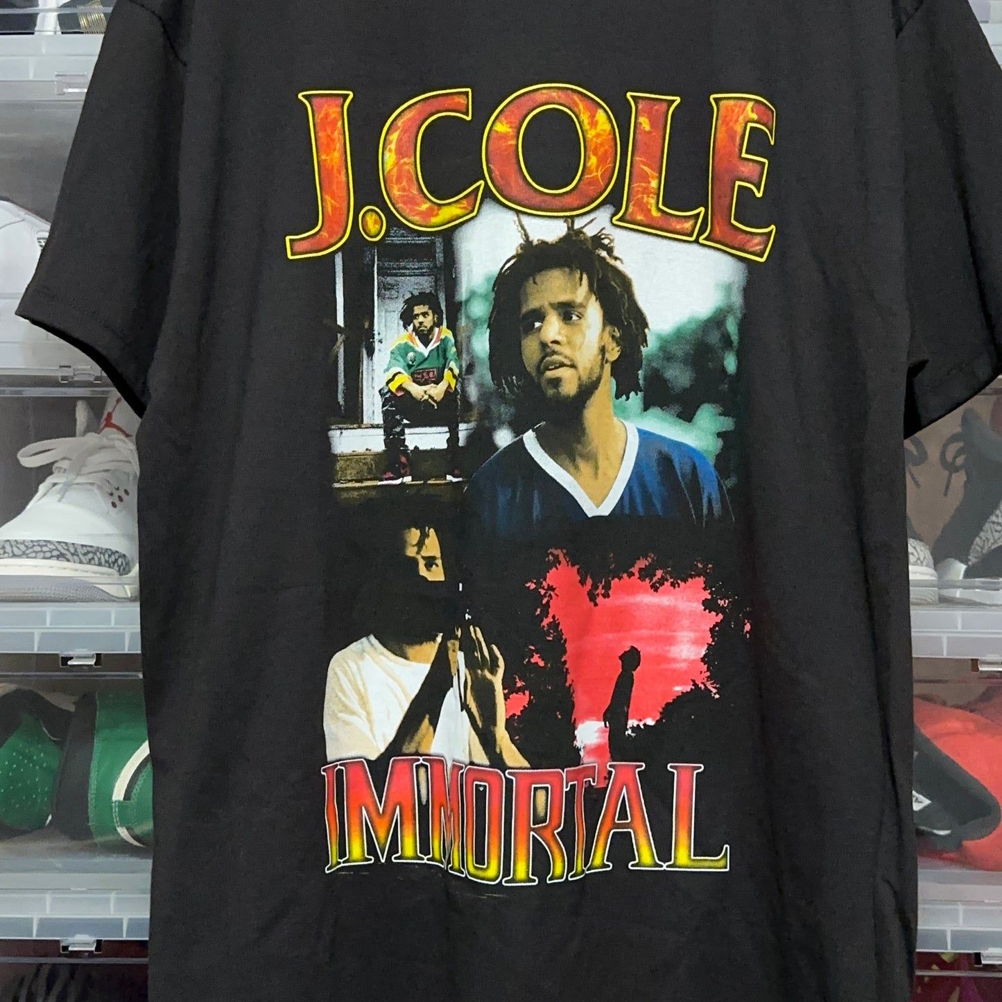 J Cole Immortal Photo Graphic Rap Tee XL