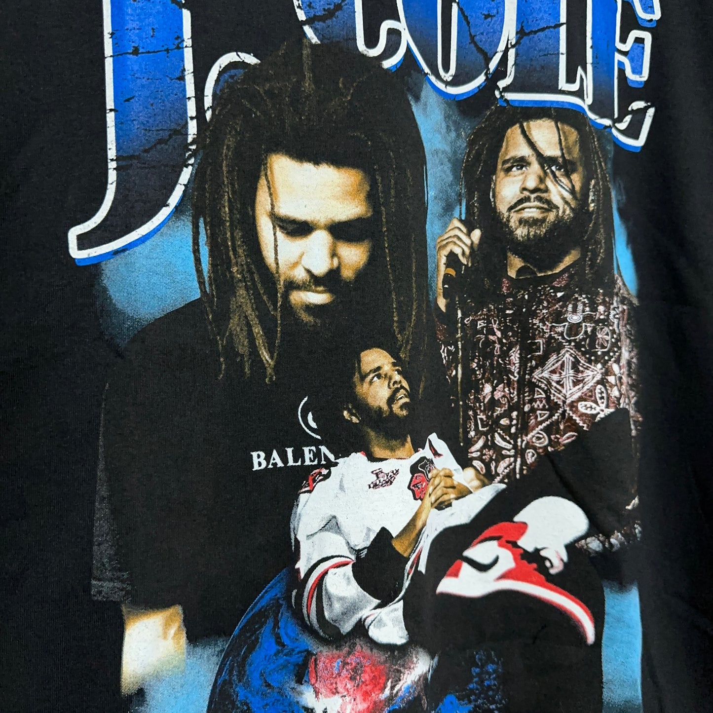J Cole Photo Graphic Rap Tee XL