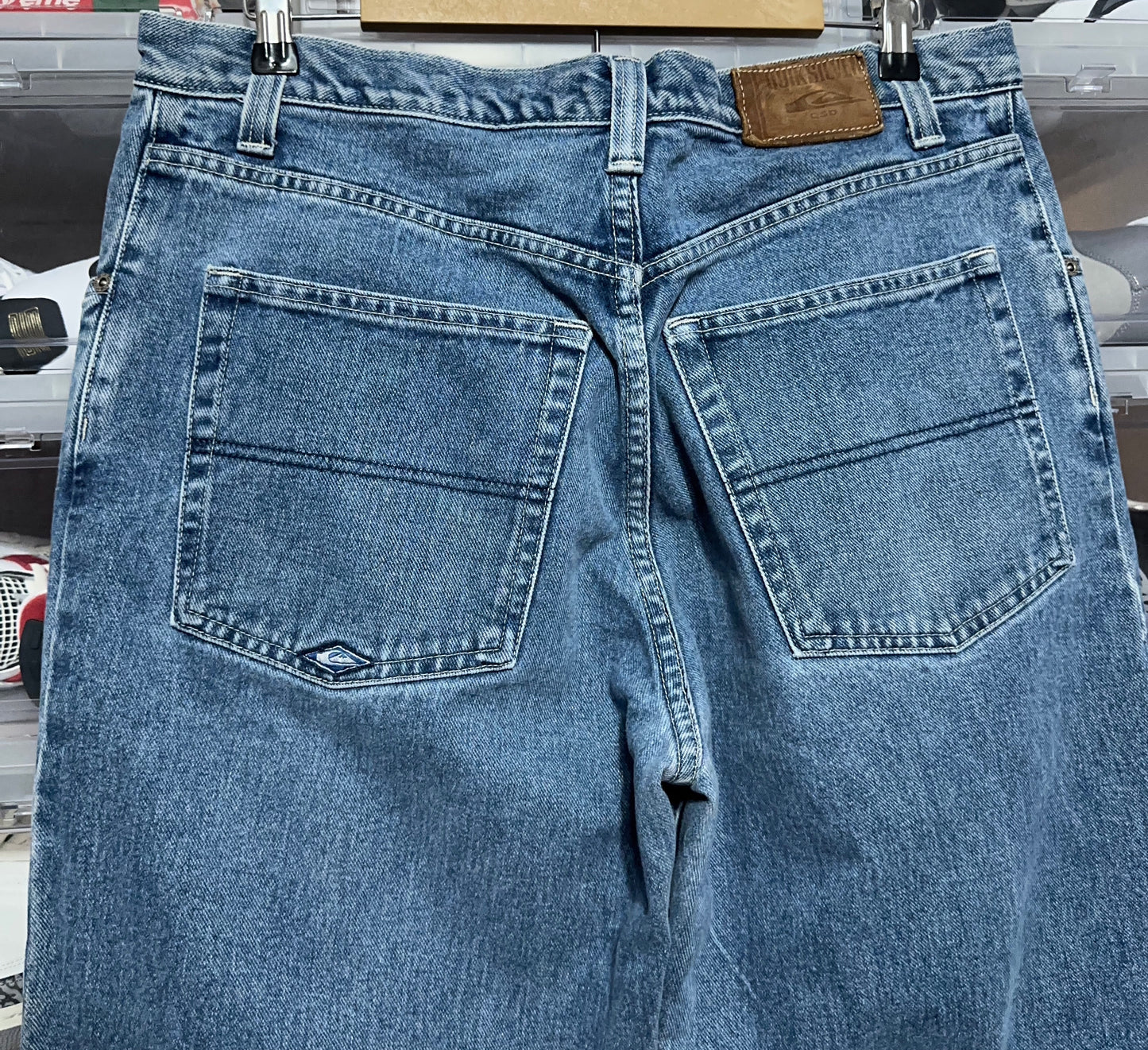 Vintage Y2K Quiksilver Loose Fit Wide Leg Baggy Jeans Size 36