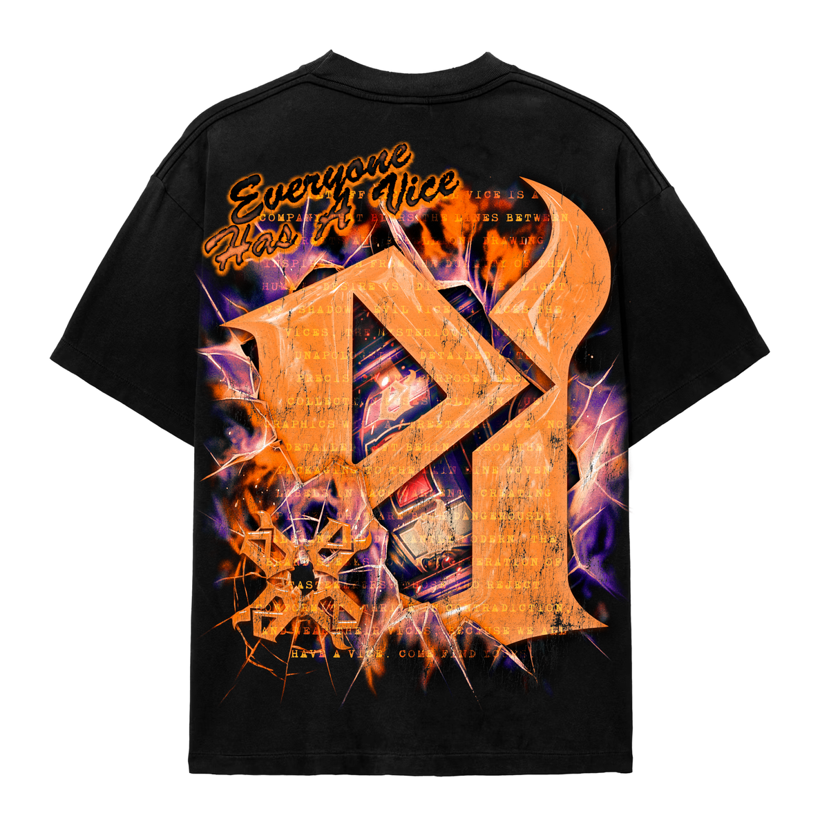EVIL VICE EX FLAME TEE BLACK