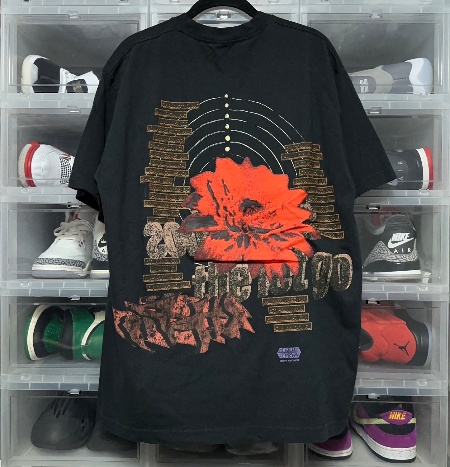 Travis Scott Utopia Circus Maximus Delestro Echoes Tour Tee Large