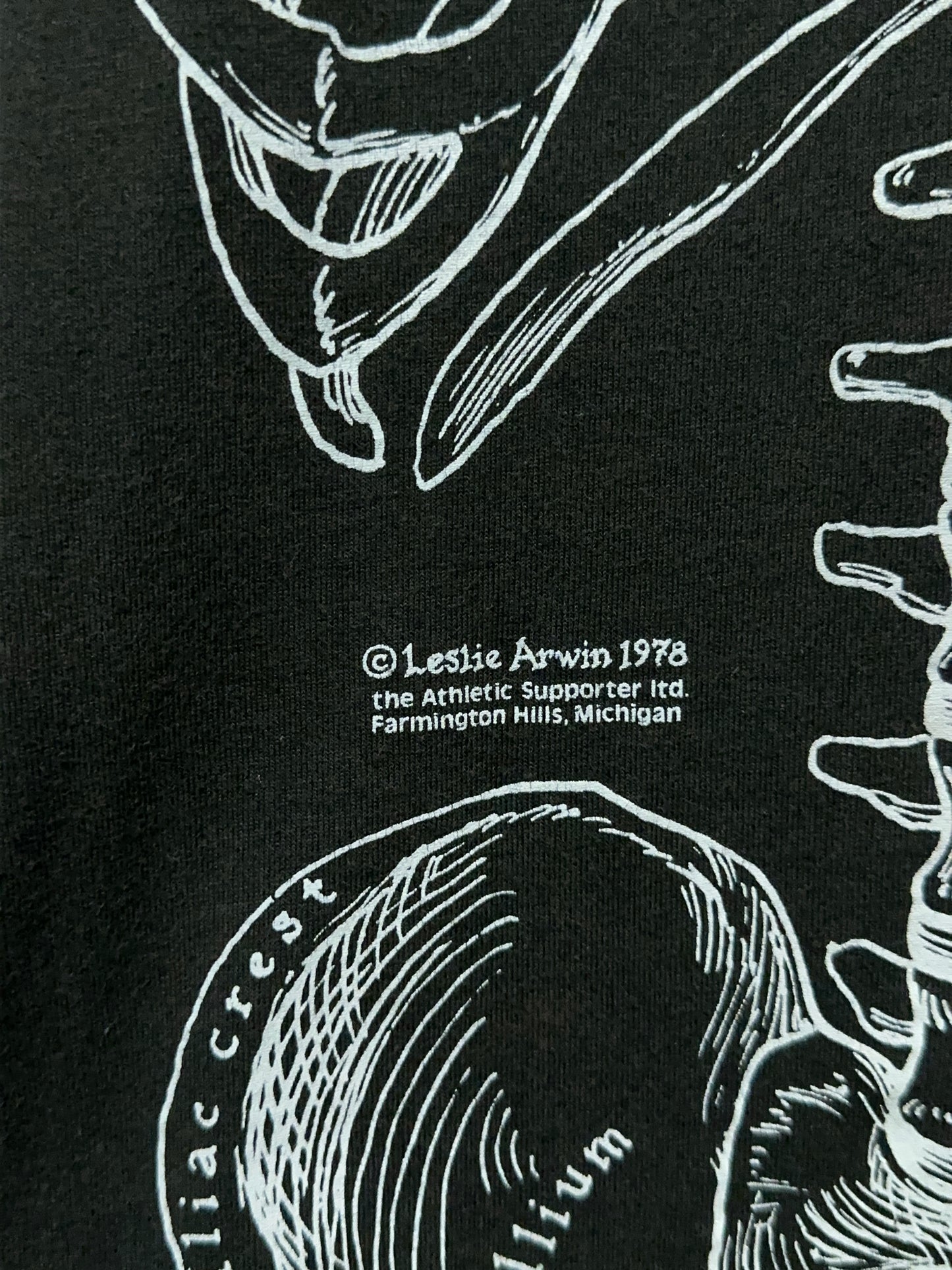 90s Leslie Arwin Skeleton All Over Print Tee XL