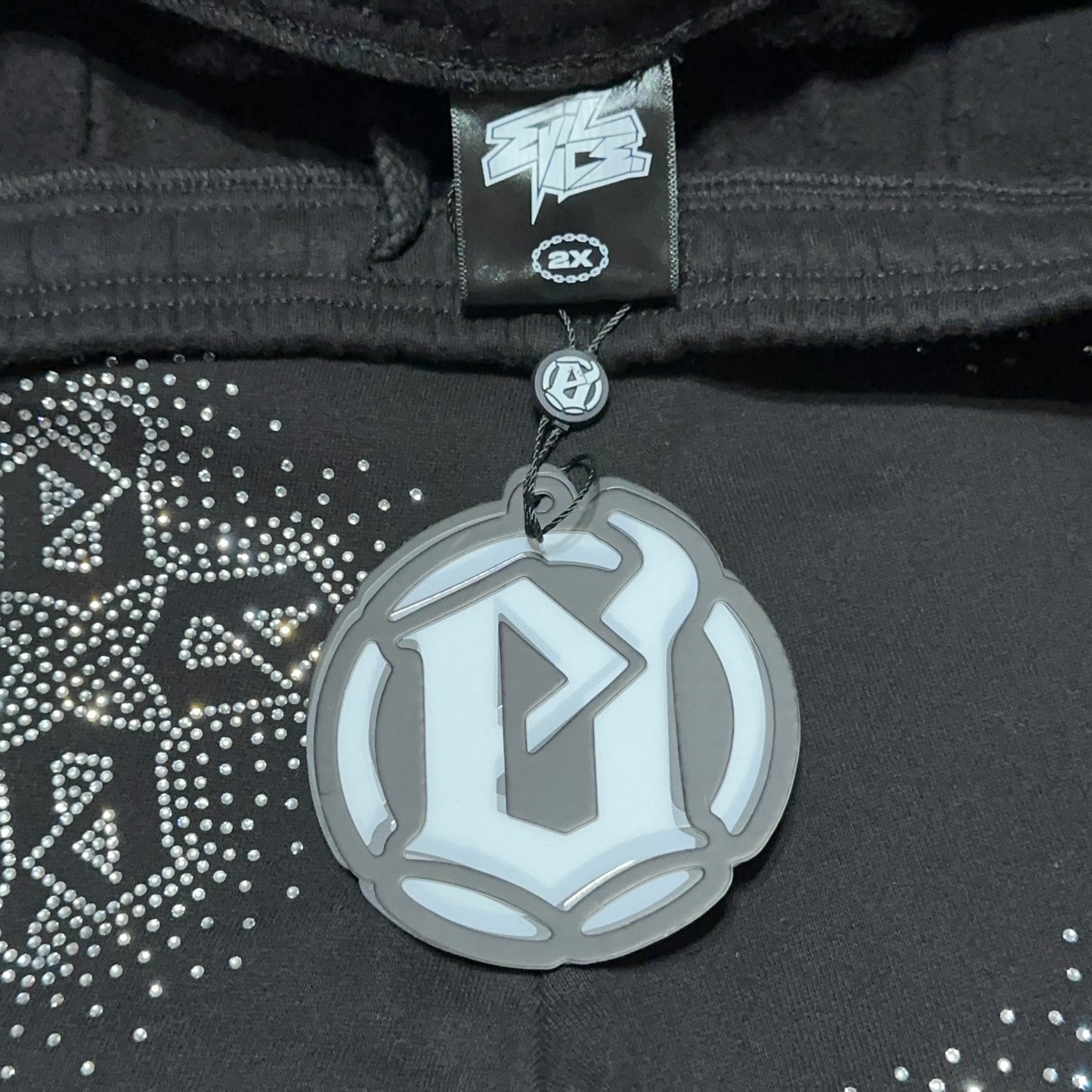 Evil Vice Rhinestone Dust Shorts XXL