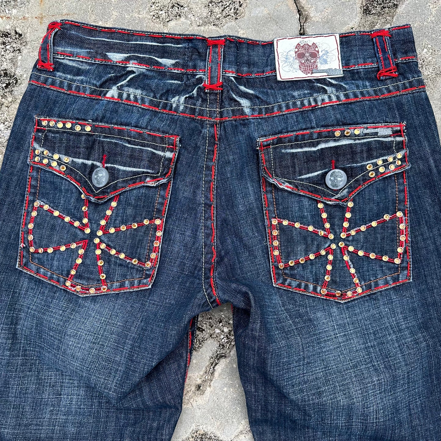 Laguna Beach Red Stitch Denim Jeans Size 38