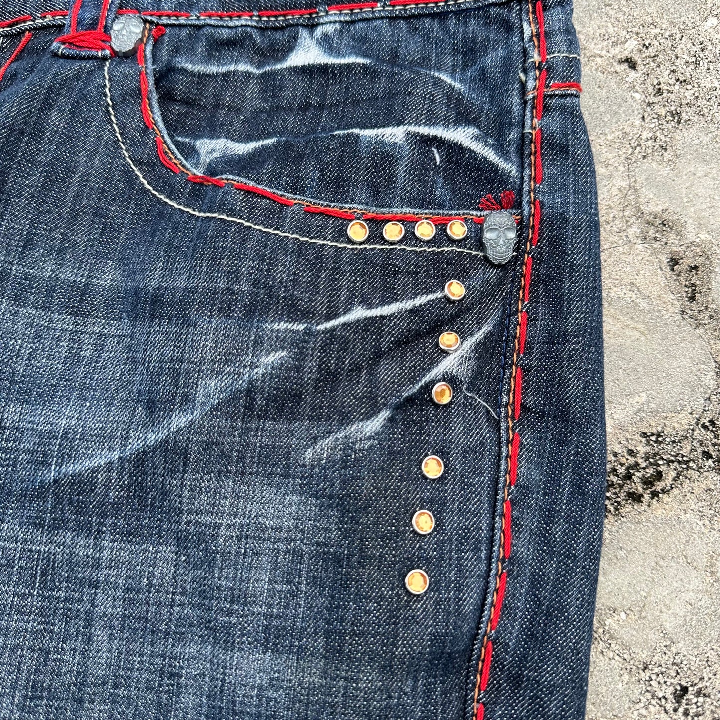 Laguna Beach Red Stitch Denim Jeans Size 38