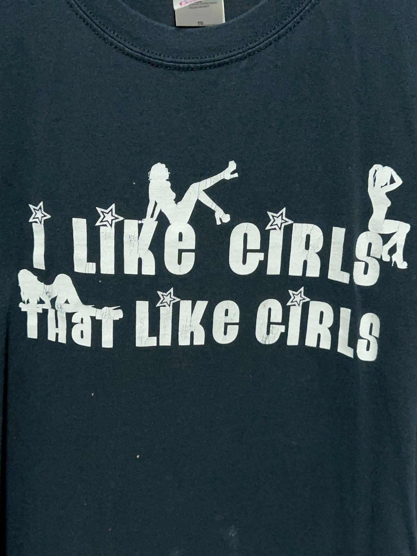 Y2K I Like Girls Adult Humor Tee XL