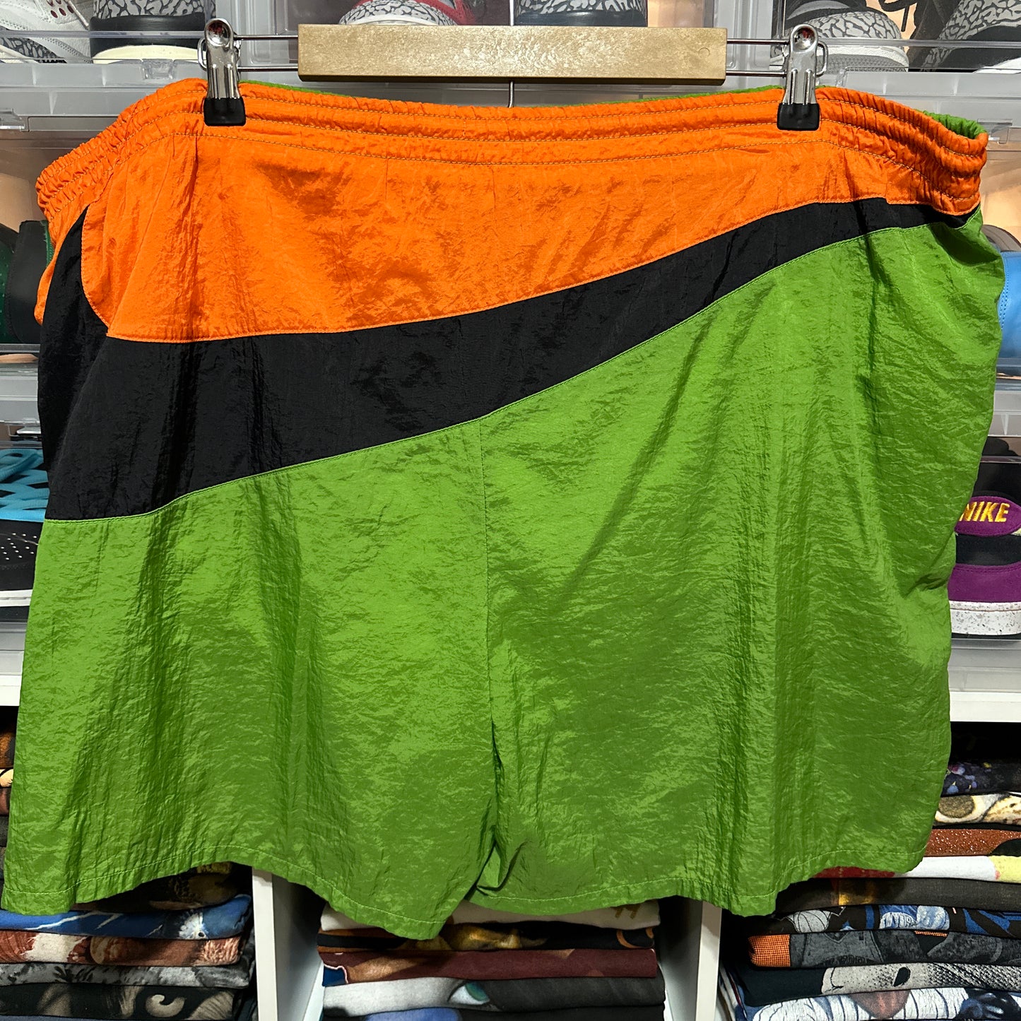 Vintage 90s Nike Big Swoosh Nylon Shorts XL