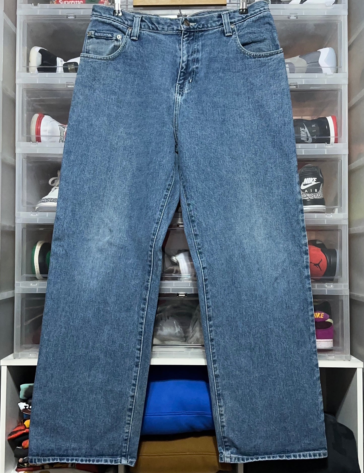 Vintage Y2K Quiksilver Loose Fit Wide Leg Baggy Jeans Size 36