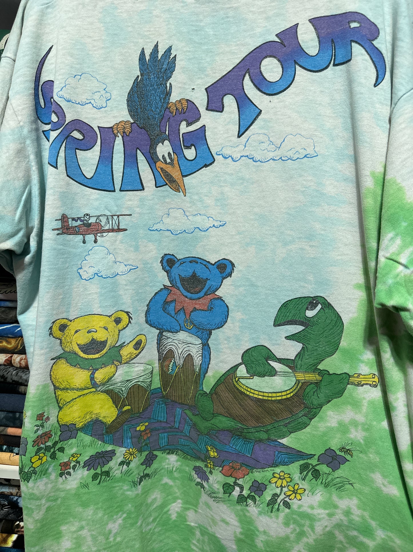 Vintage Liquid Blue Grateful Dead Spring Tour Graphic Tee XL