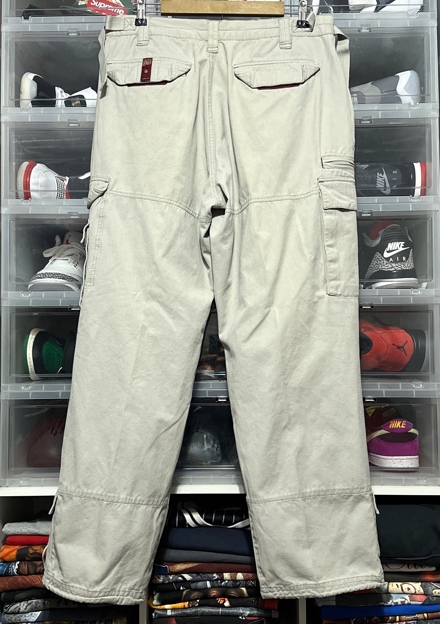 Y2K Nesi AG Skater Cargo Parachute Baggy Pants Size 34