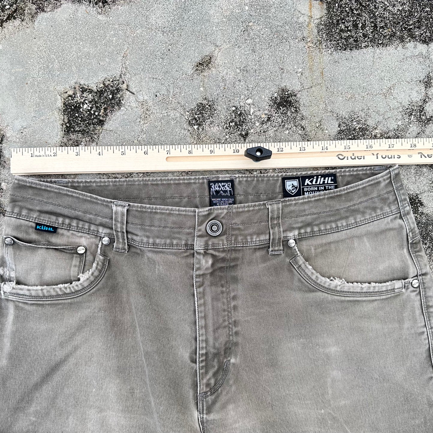 Kuhl Rydr Pants 34x32 Vintage Patina Dye Hiking Ryder Outdoors